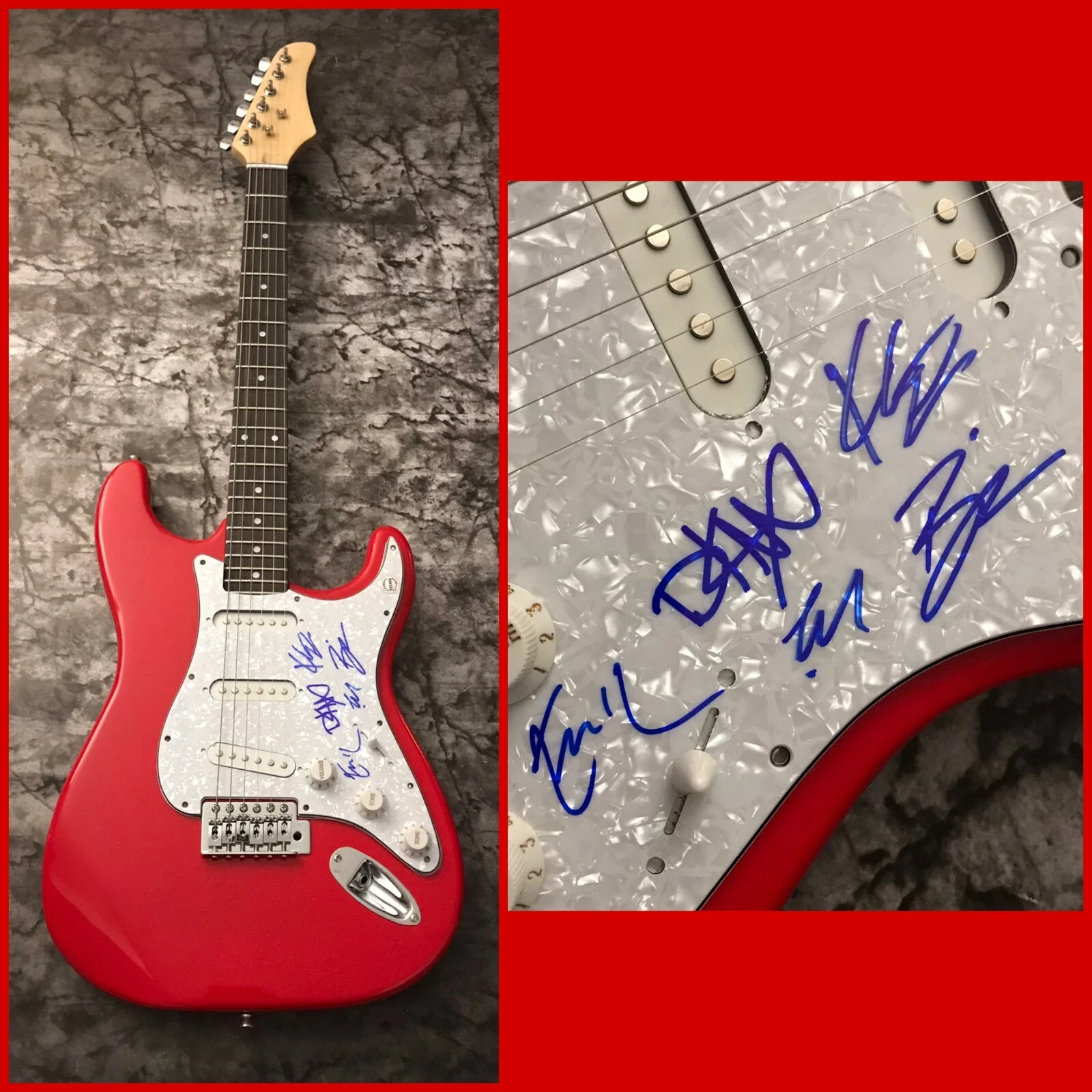 GFA I've Given Up on You x5 Band * REAL FRIENDS * Signed Electric Guitar R2 COA