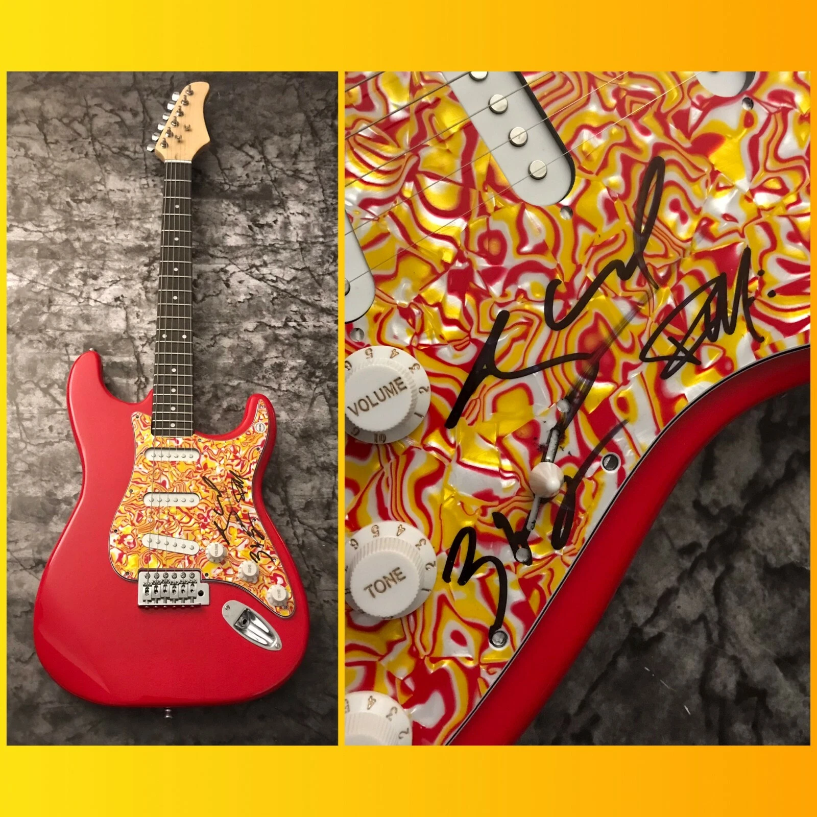 GFA Everywhere I Go x3 Band * HOLLYWOOD UNDEAD * Signed Electric Guitar H1 COA