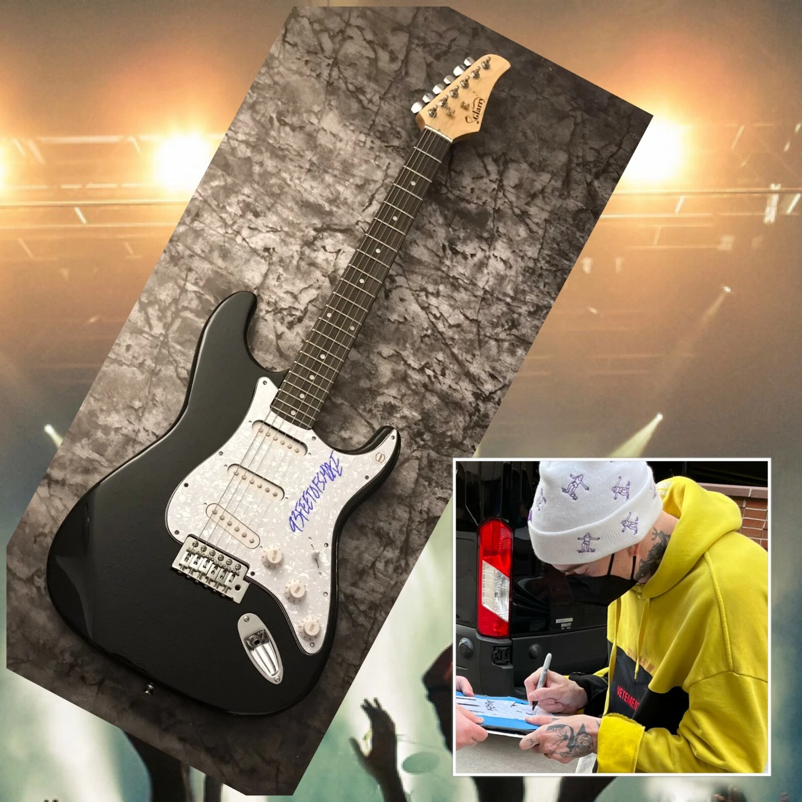 GFA Marciel Bummer Album * 93FEETOFSMOKE * Signed Electric Guitar PROOF C COA