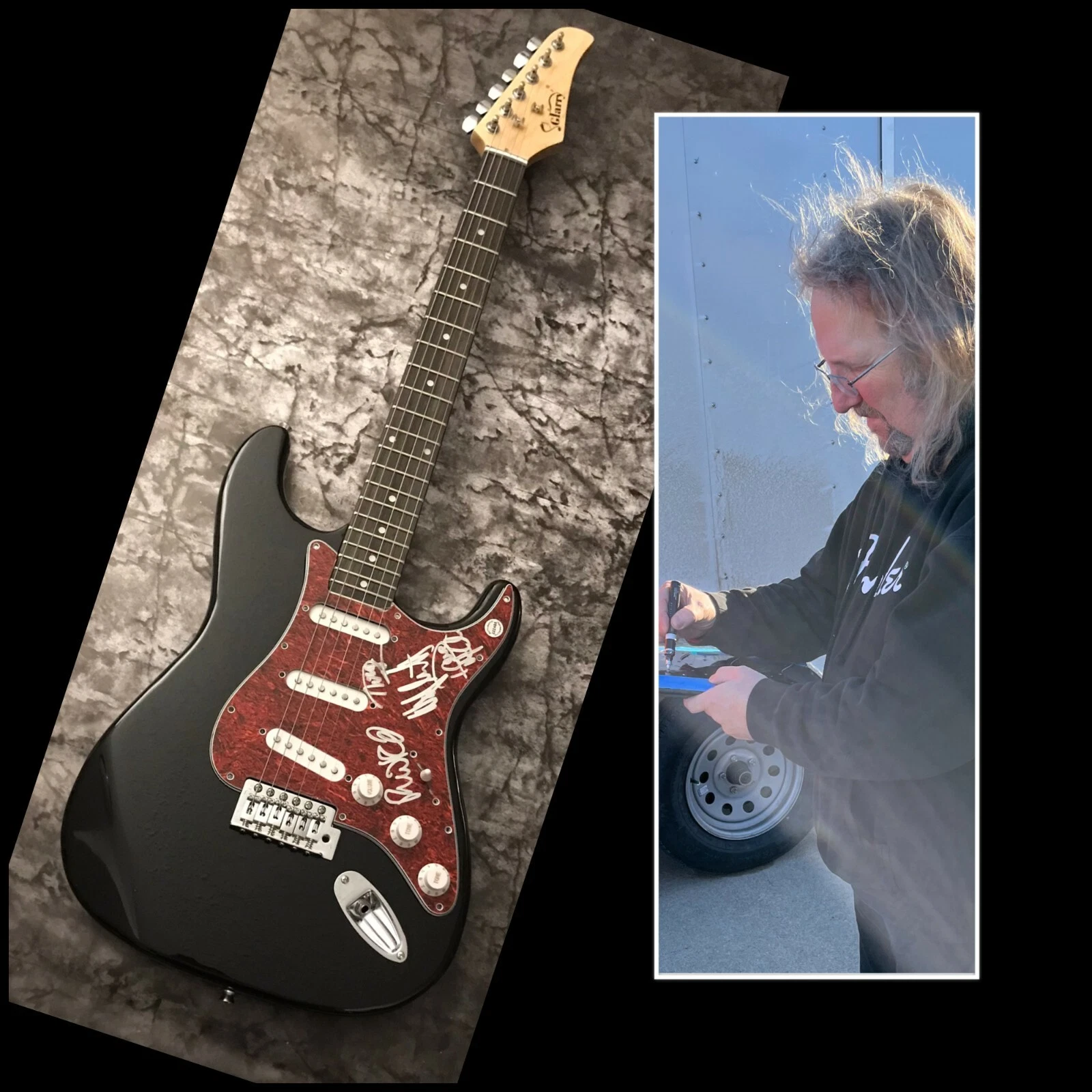 GFA Phil Rind x4 Band  * SACRED REICH *  Signed Electric Guitar PROOF S3 COA