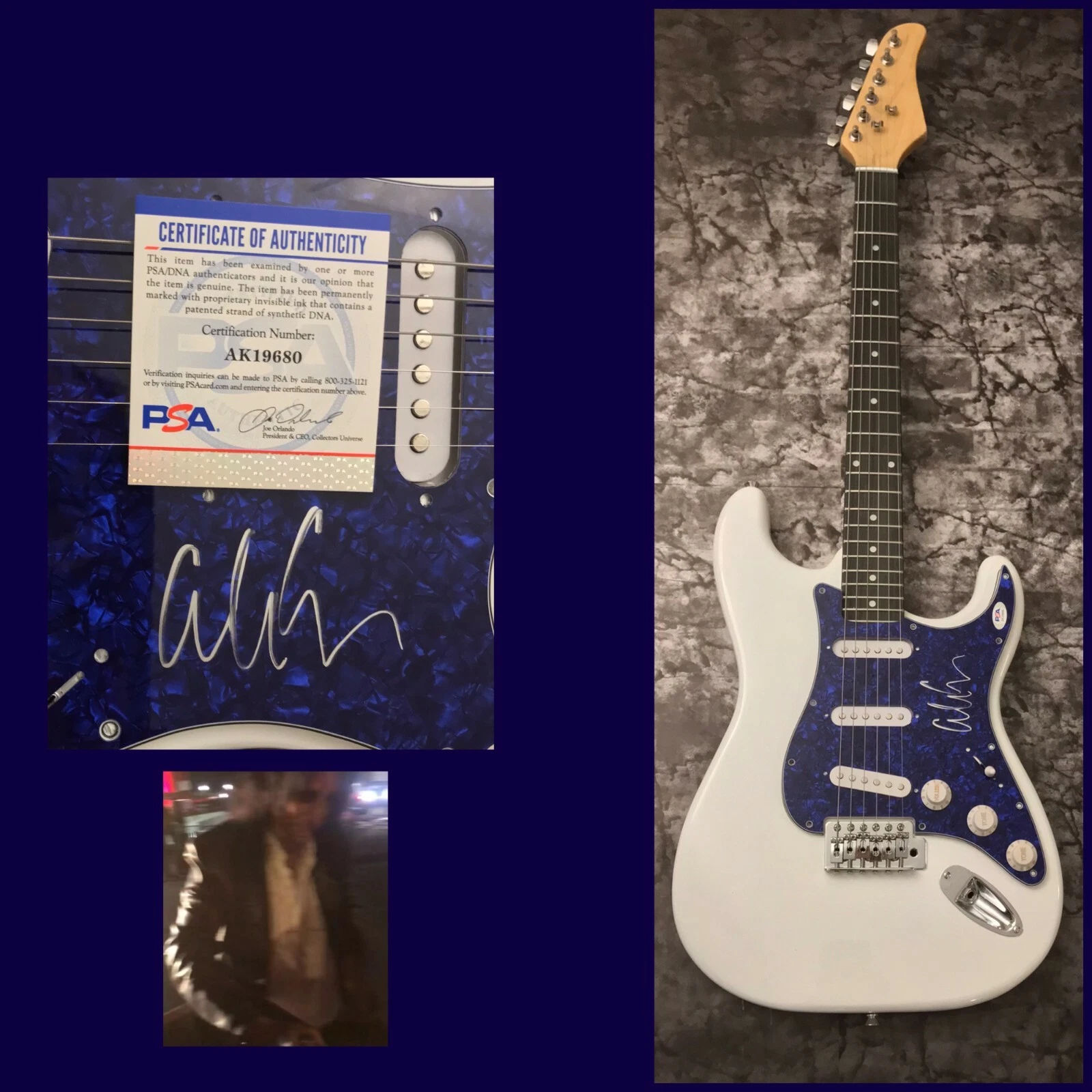 PSA Welcome to My Nightmare  * ALICE COOPER *  Signed Electric Guitar PROOF COA