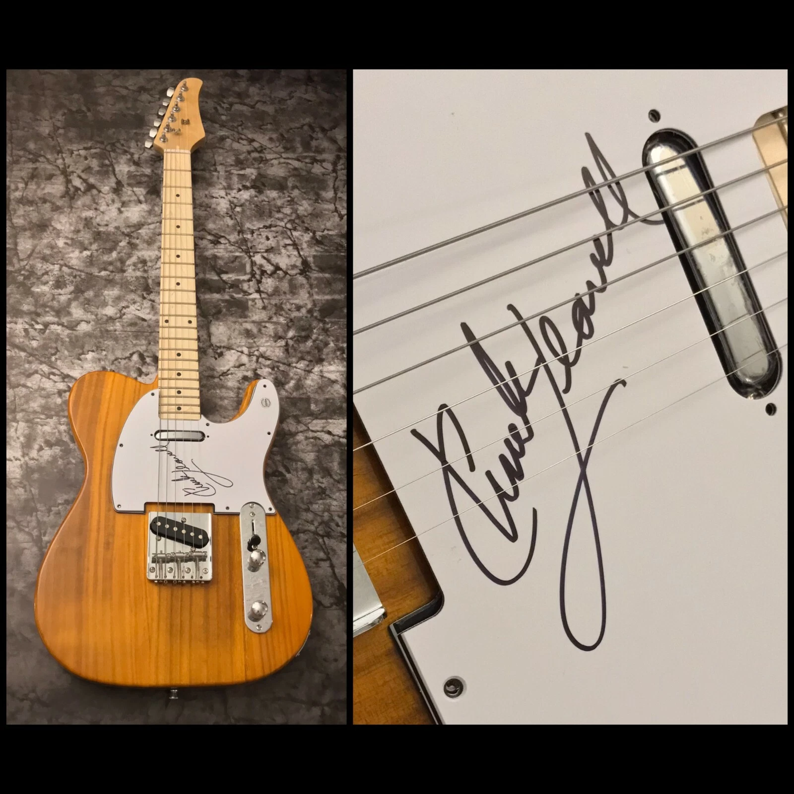 GFA Honky Tonk Woman Star * CHUCK LEAVELL * Signed Electric Tele Guitar COA