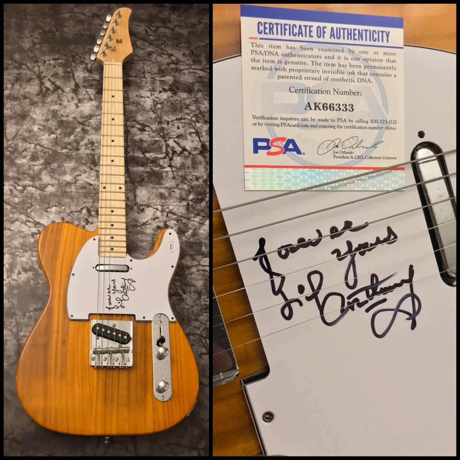 PSA and the imperials  * LITTLE ANTHONY GOURDINE * Signed Electric Guitar COA