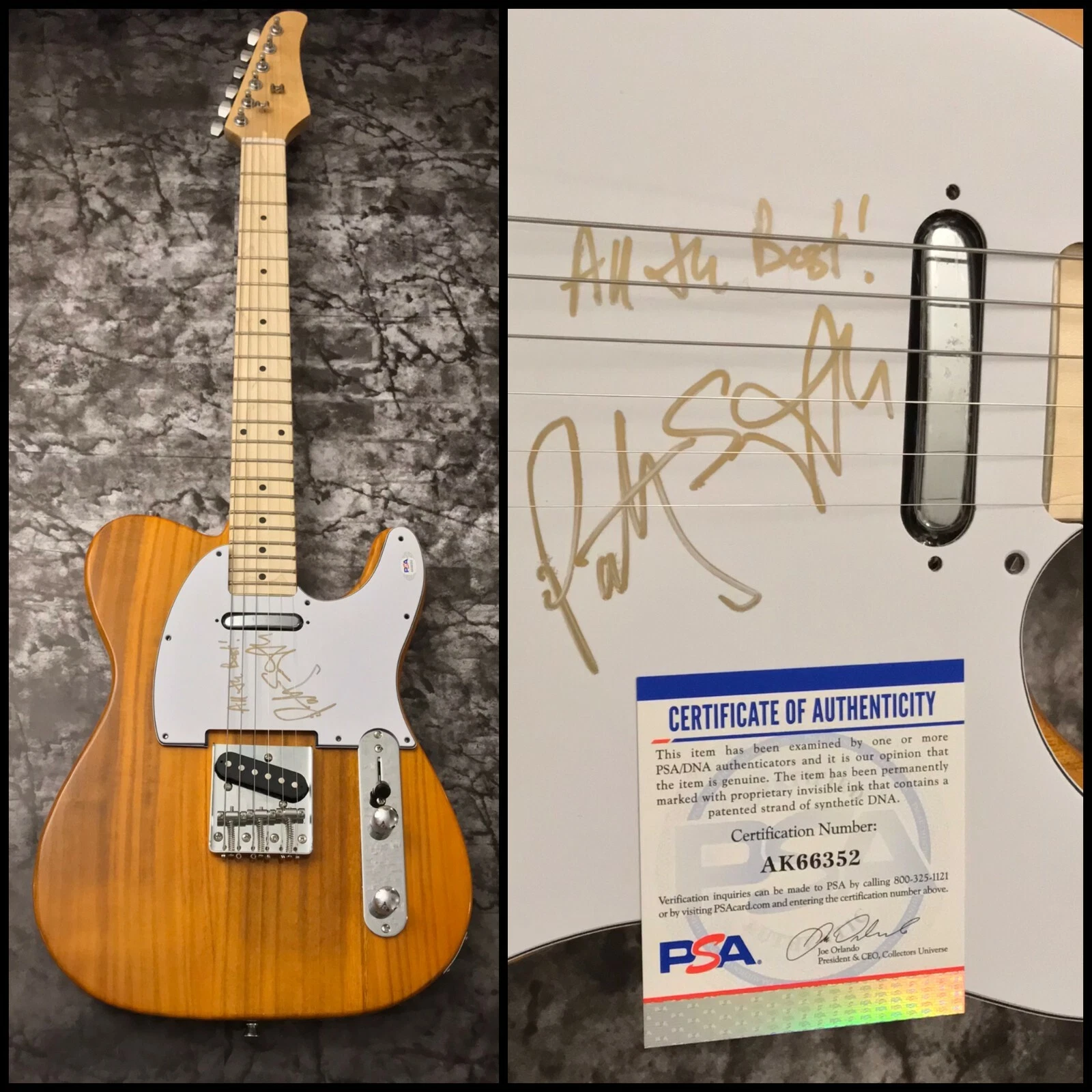 PSA Sometimes Love Just Ain't Enough * PATTY SMYTH * Signed Electric Guitar COA