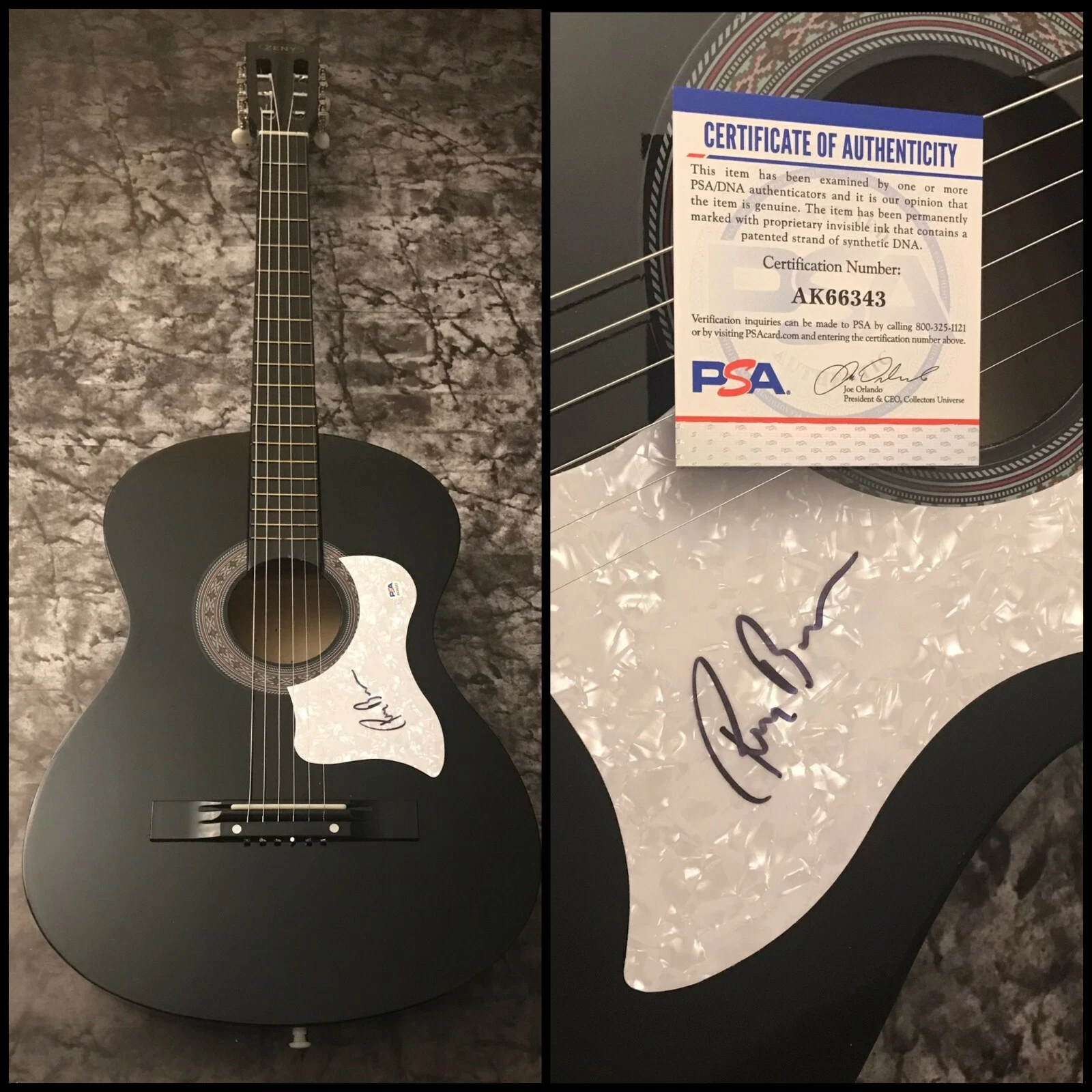 PSA Leave that Cowboy Country Star * RAY BENSON * Signed Acoustic Guitar COA