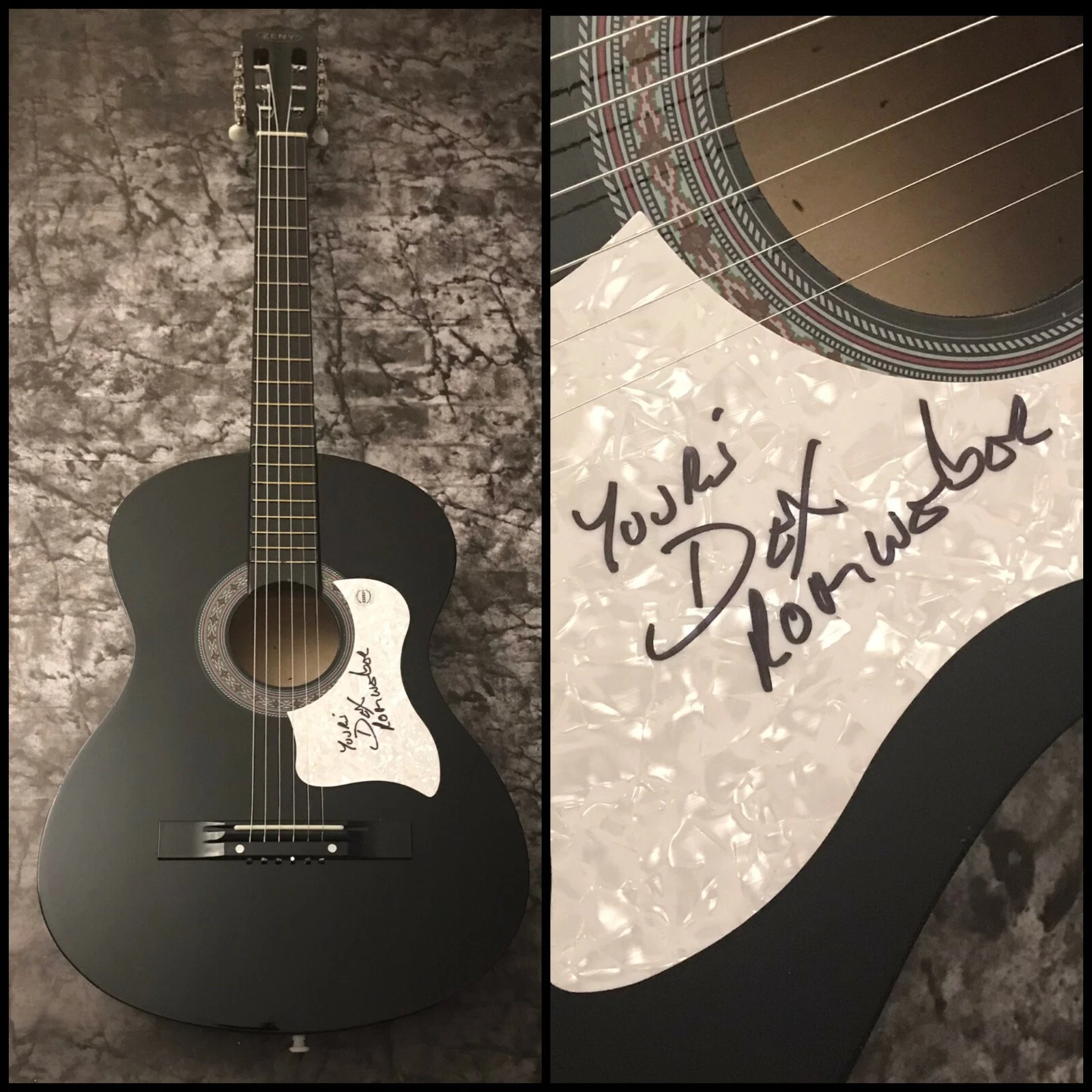 GFA Flat Duo Jets Star  * DEX ROMWEBER *  Signed Acoustic Guitar D3 COA