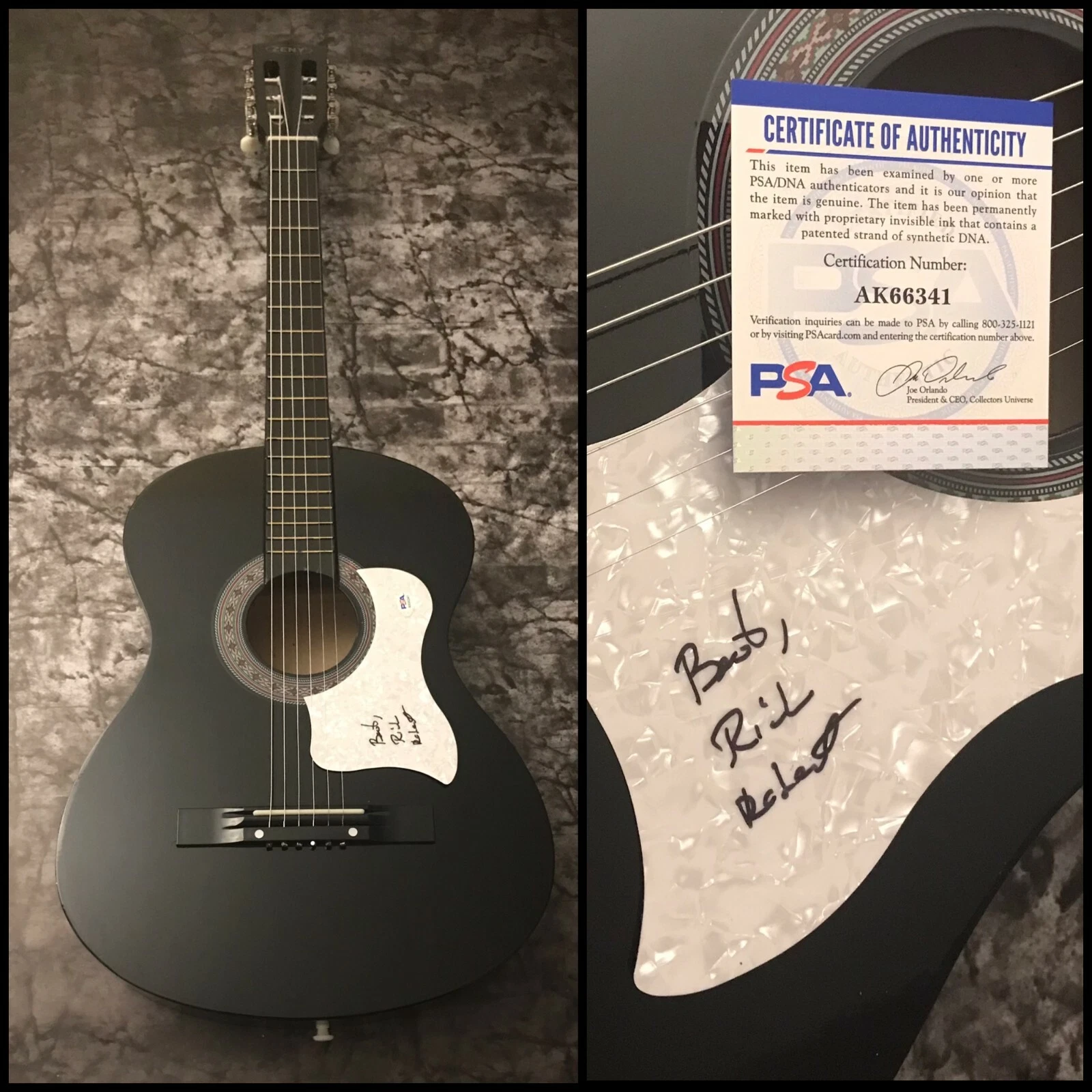 PSA The Flying Burrito Brothers * RICK ROBERTS * Signed Acoustic Guitar COA