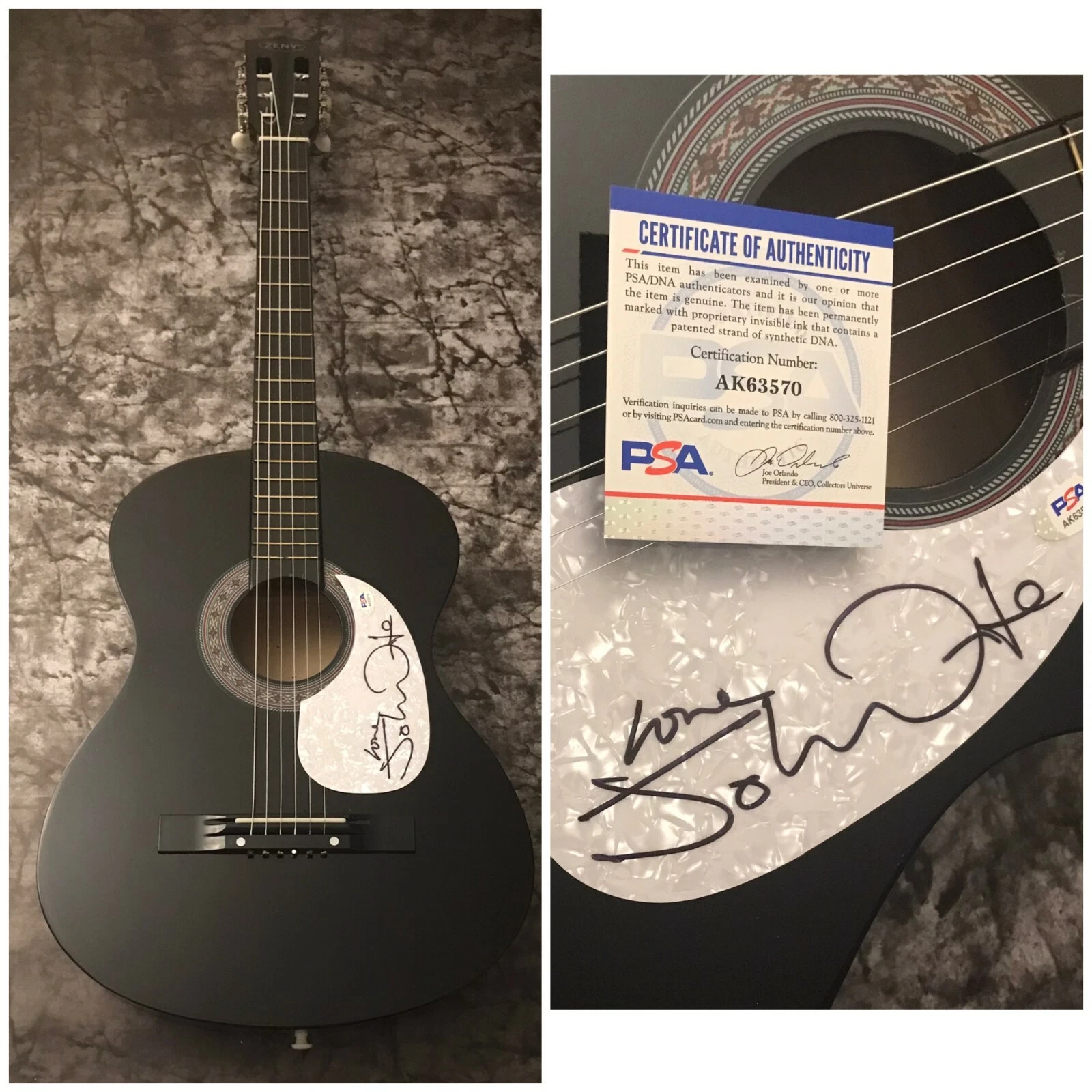 PSA Bad English Missing You * JOHN WAITE * Signed Acoustic Guitar COA