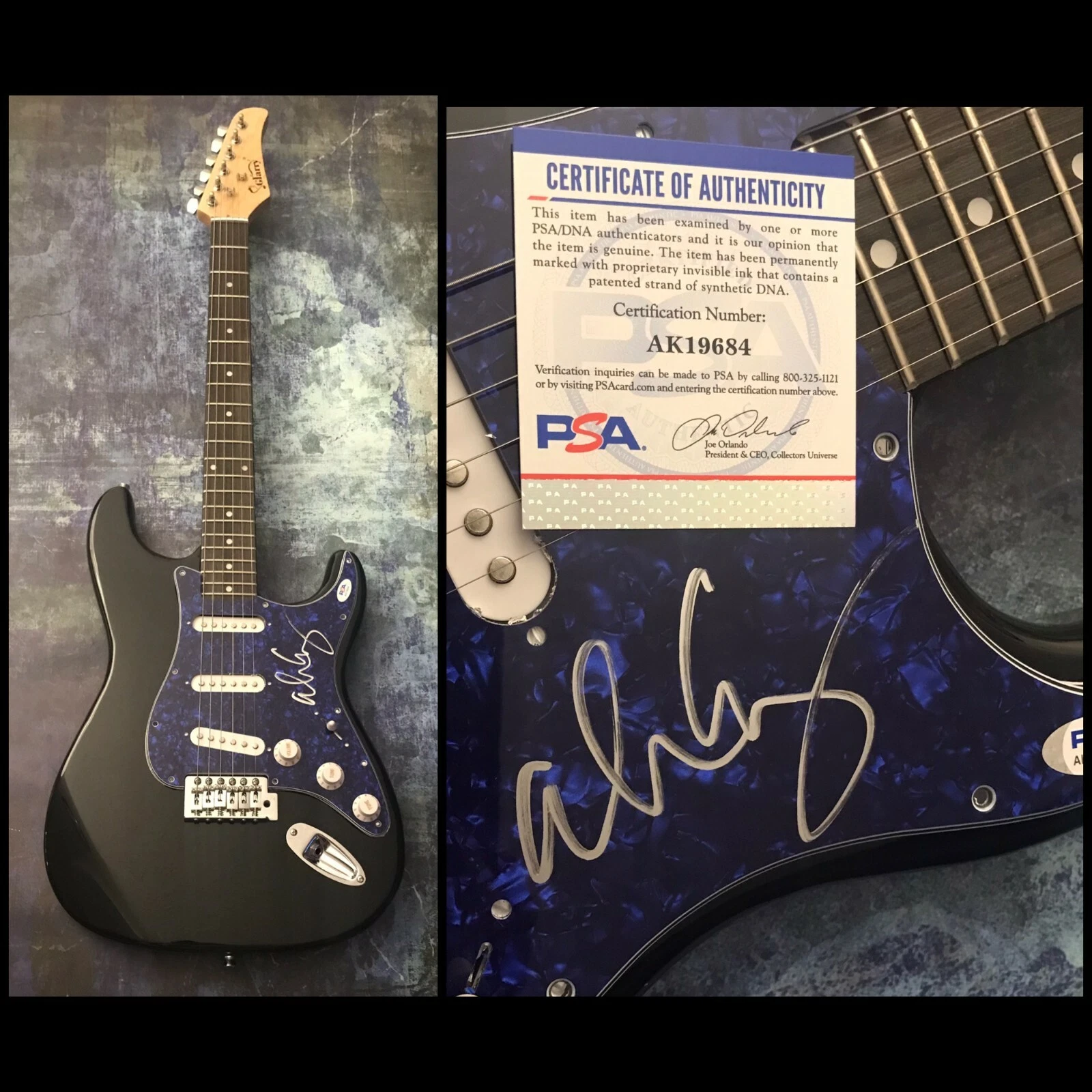 PSA  Welcome to My Nightmare  * ALICE COOPER *  Signed Electric Guitar PROOF COA