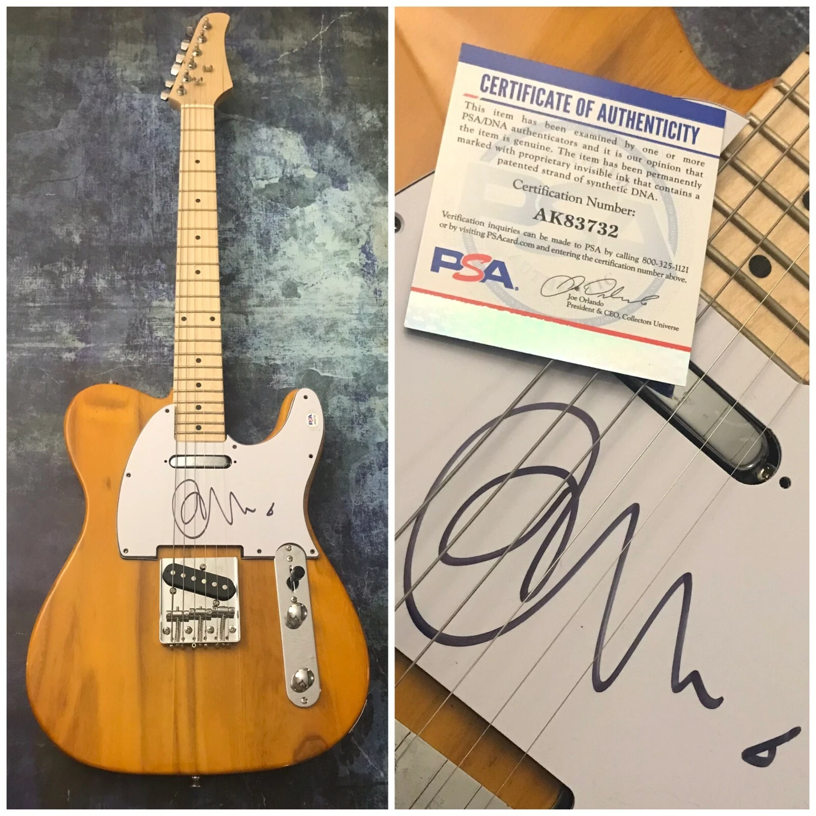 PSA  Yes Band Frontman  * JON ANDERSON *  Signed Electric Tele Guitar COA