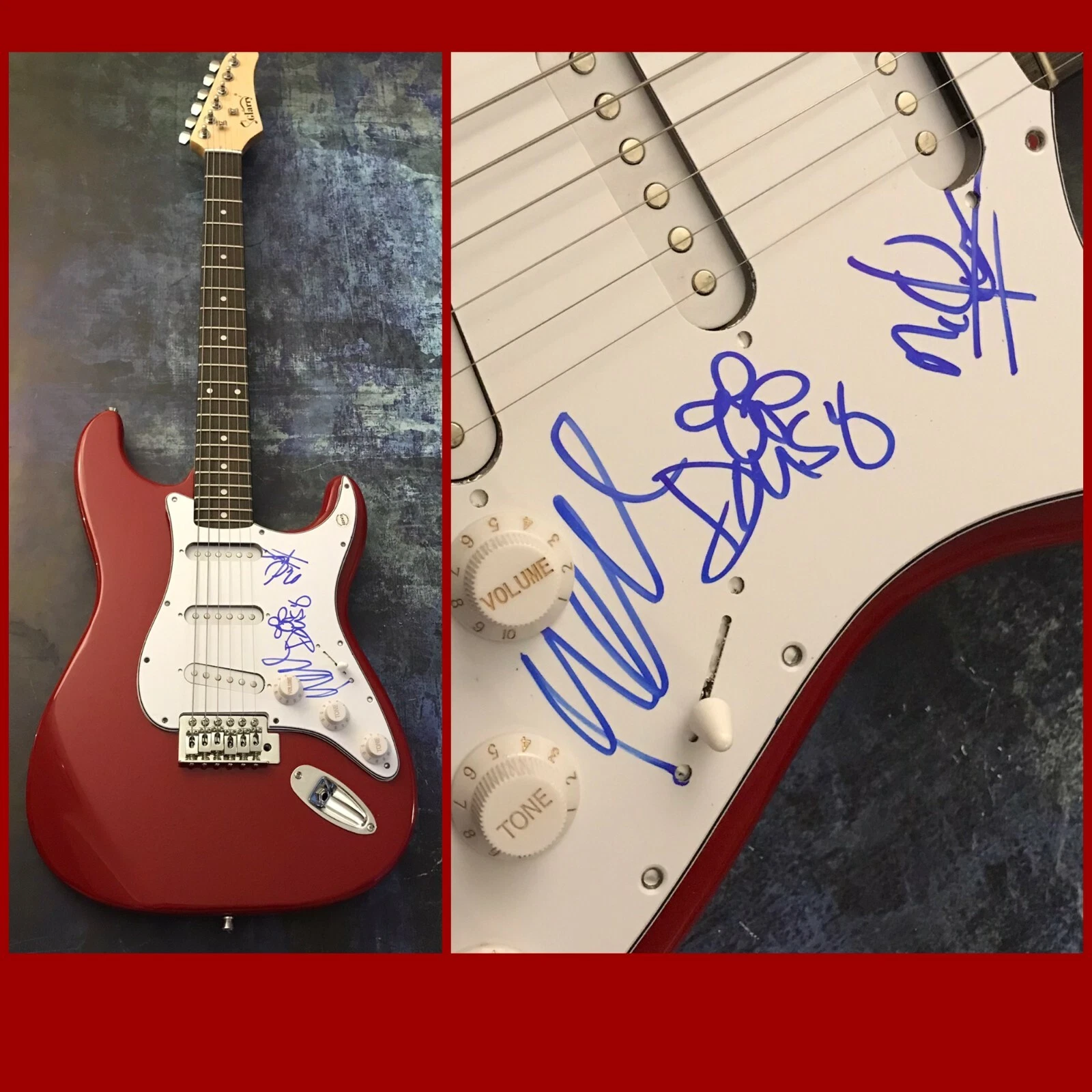 GFA McQueen, Daisy & Meta  * THE DEAD DEAD's * Signed Electric Guitar D2 COA