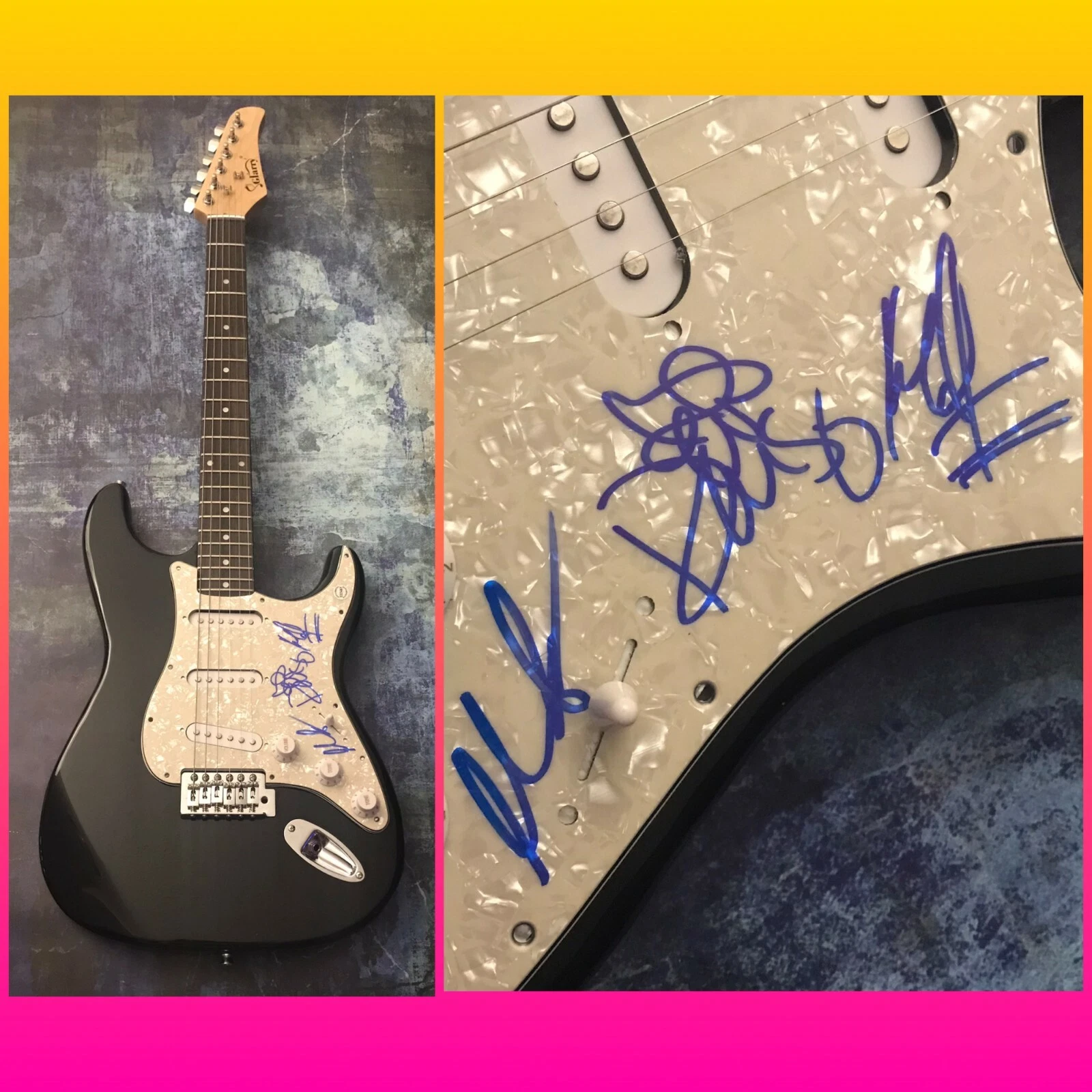 GFA McQueen, Daisy & Meta  * THE DEAD DEAD's * Signed Electric Guitar D4 COA