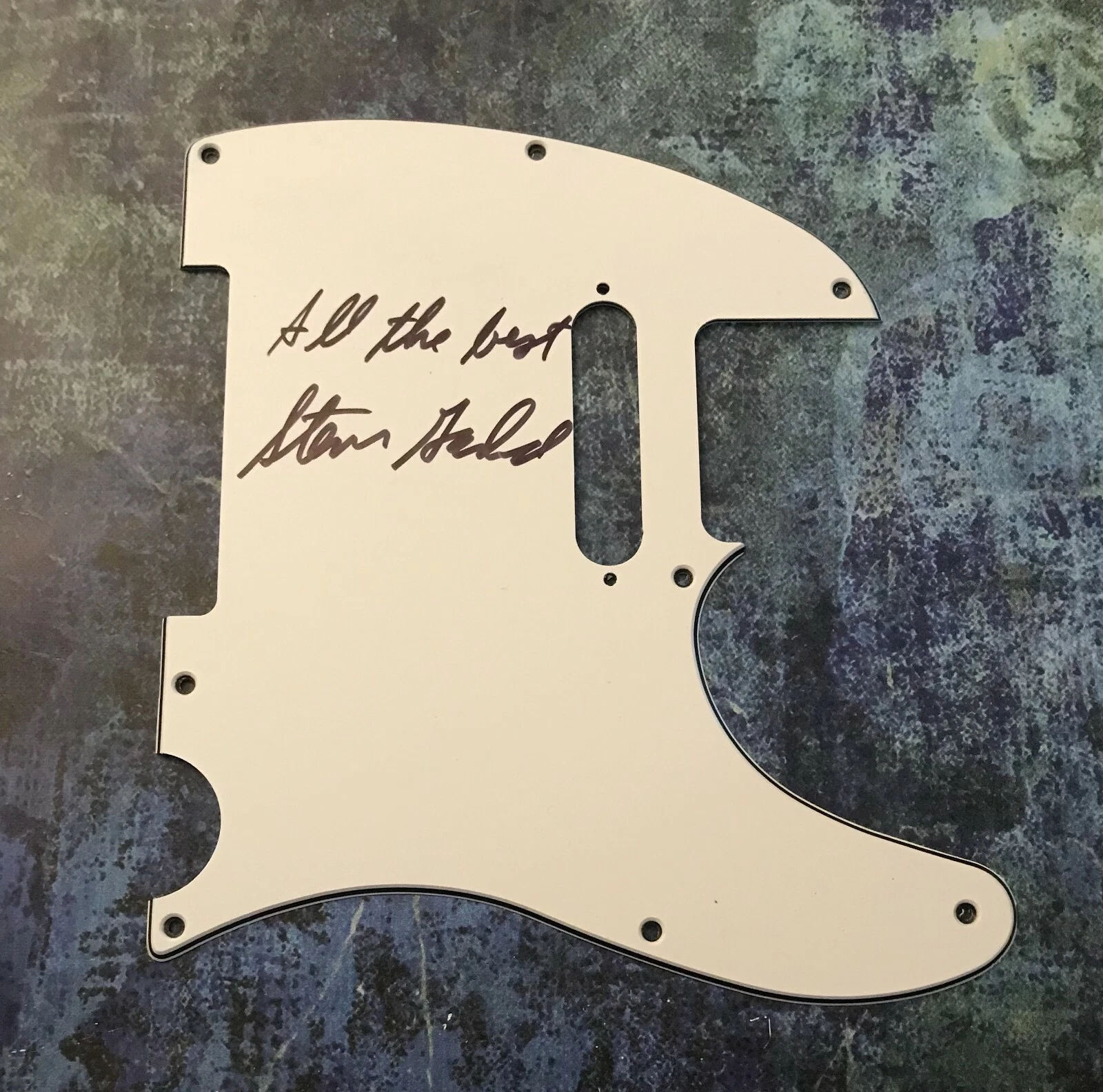 GFA  Way Back Home Drummer Star * STEVE GADD * Signed Electric Pickguard COA