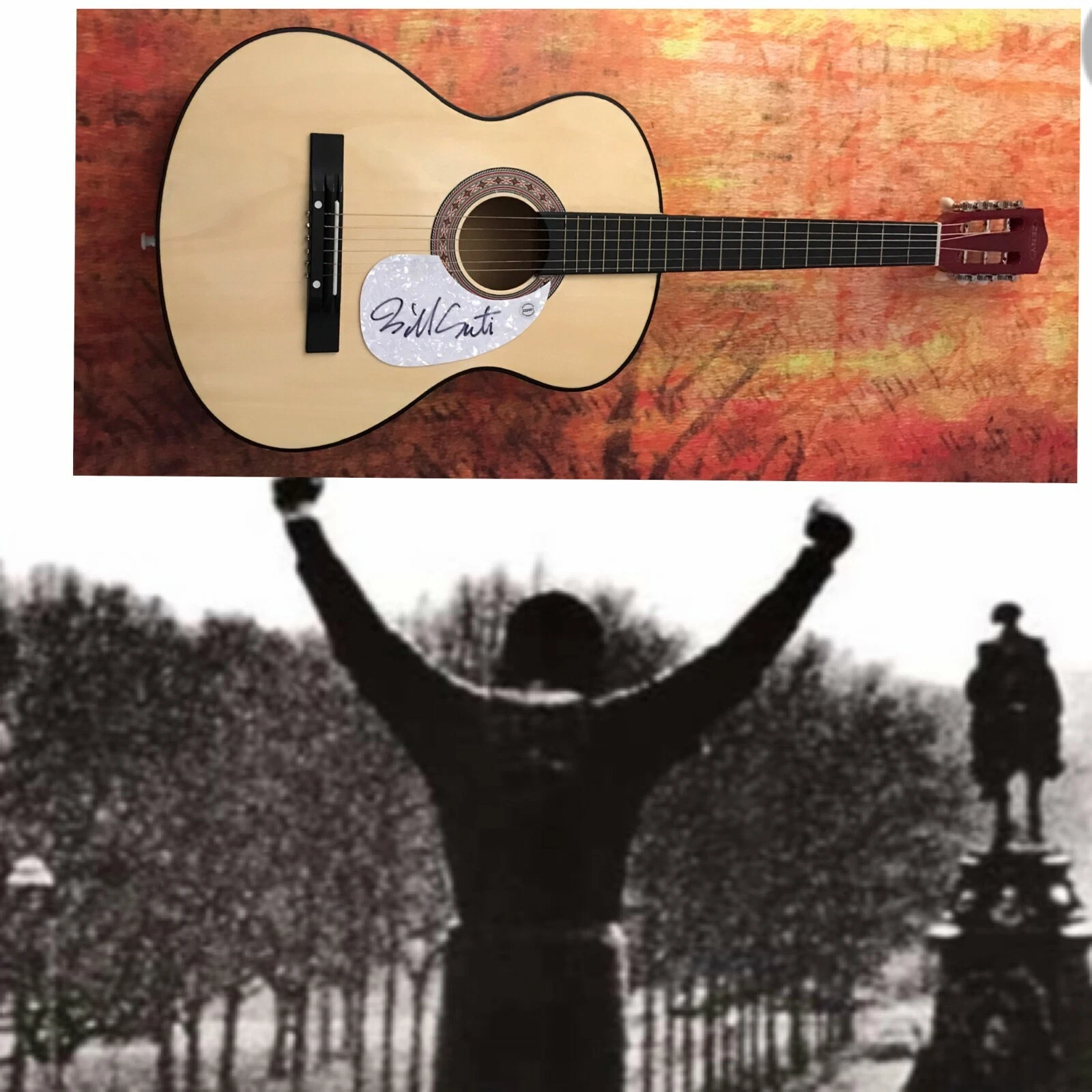 GFA Rocky & Karate Kid Composer  * BILL CONTI *  Signed Acoustic Guitar B1 COA