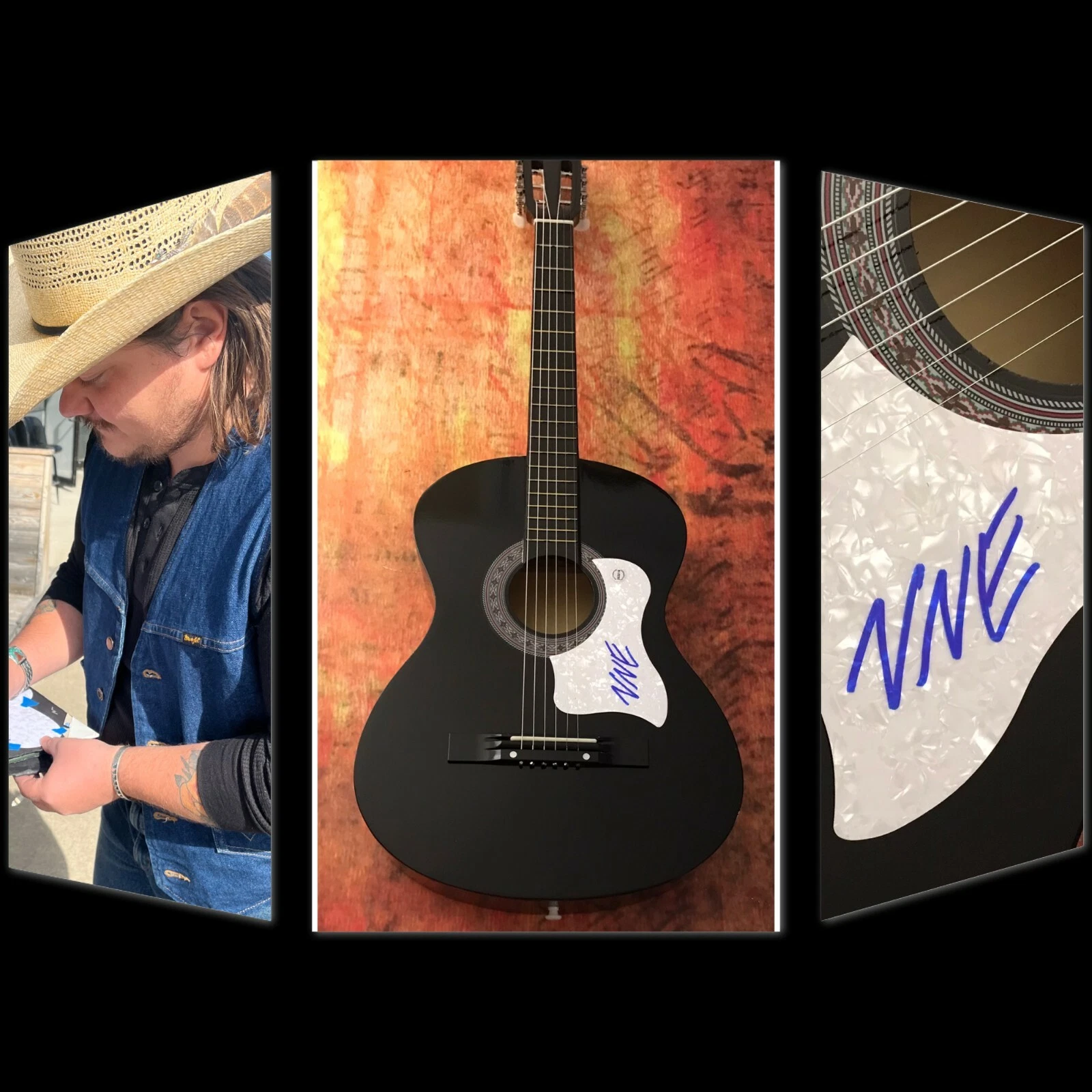 GFA 25 & Wastin' Time  * VINCENT NEIL EMERSON *  Signed Acoustic Guitar V4 COA