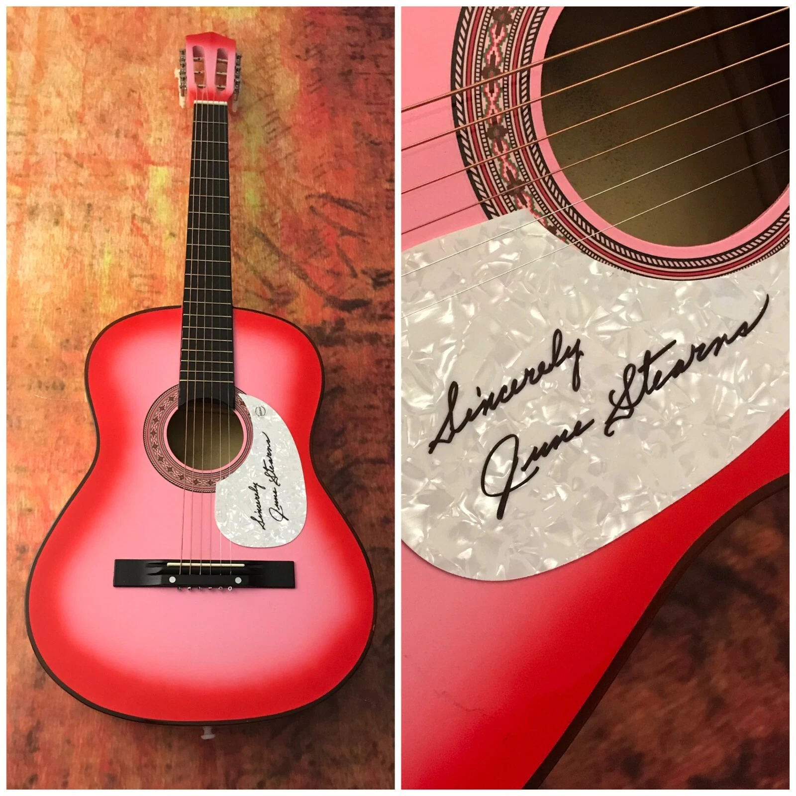 GFA Just Another Song Star  * JUNE STEARNS *  Signed Acoustic Guitar J1 COA