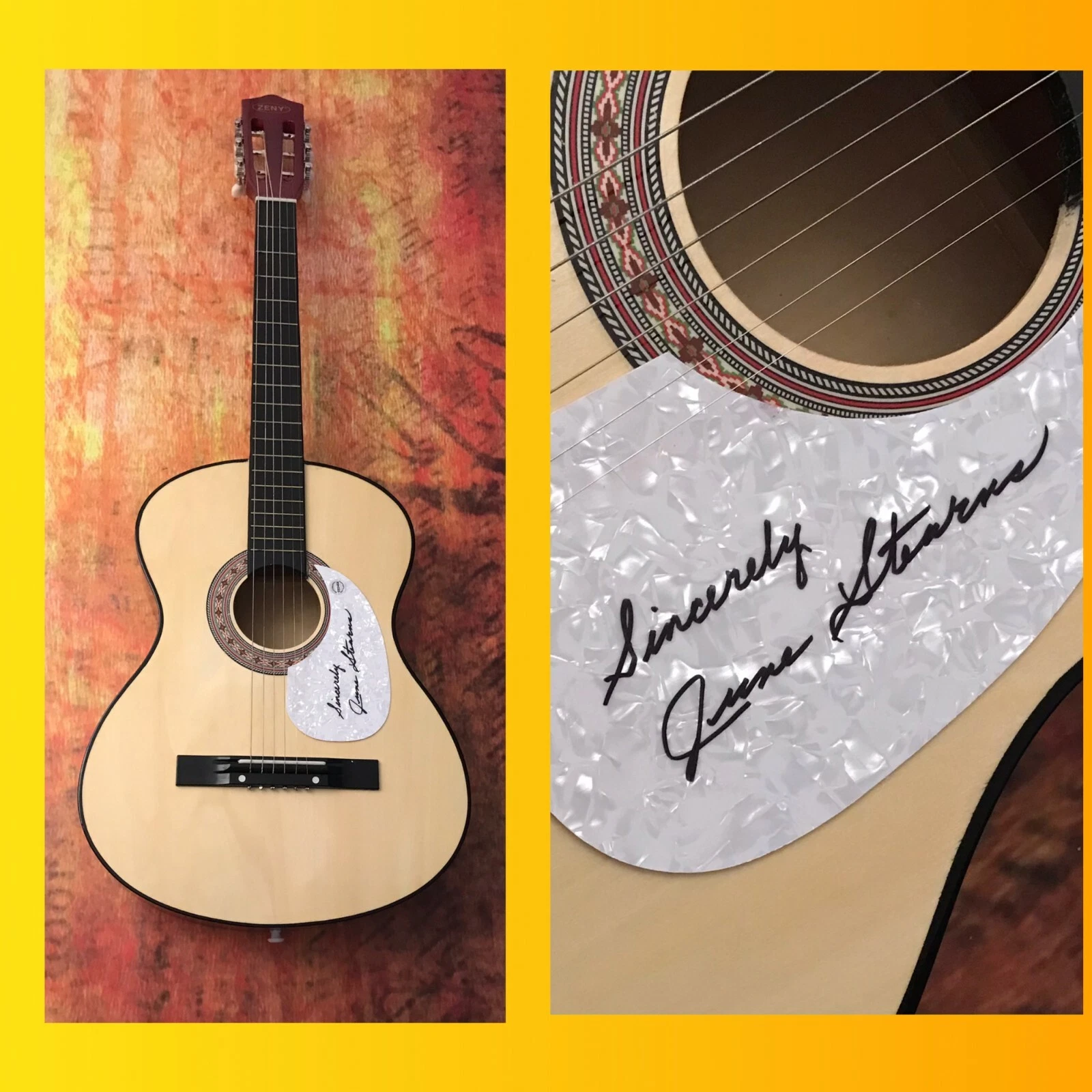 GFA Just Another Song Star  * JUNE STEARNS *  Signed Acoustic Guitar J2 COA