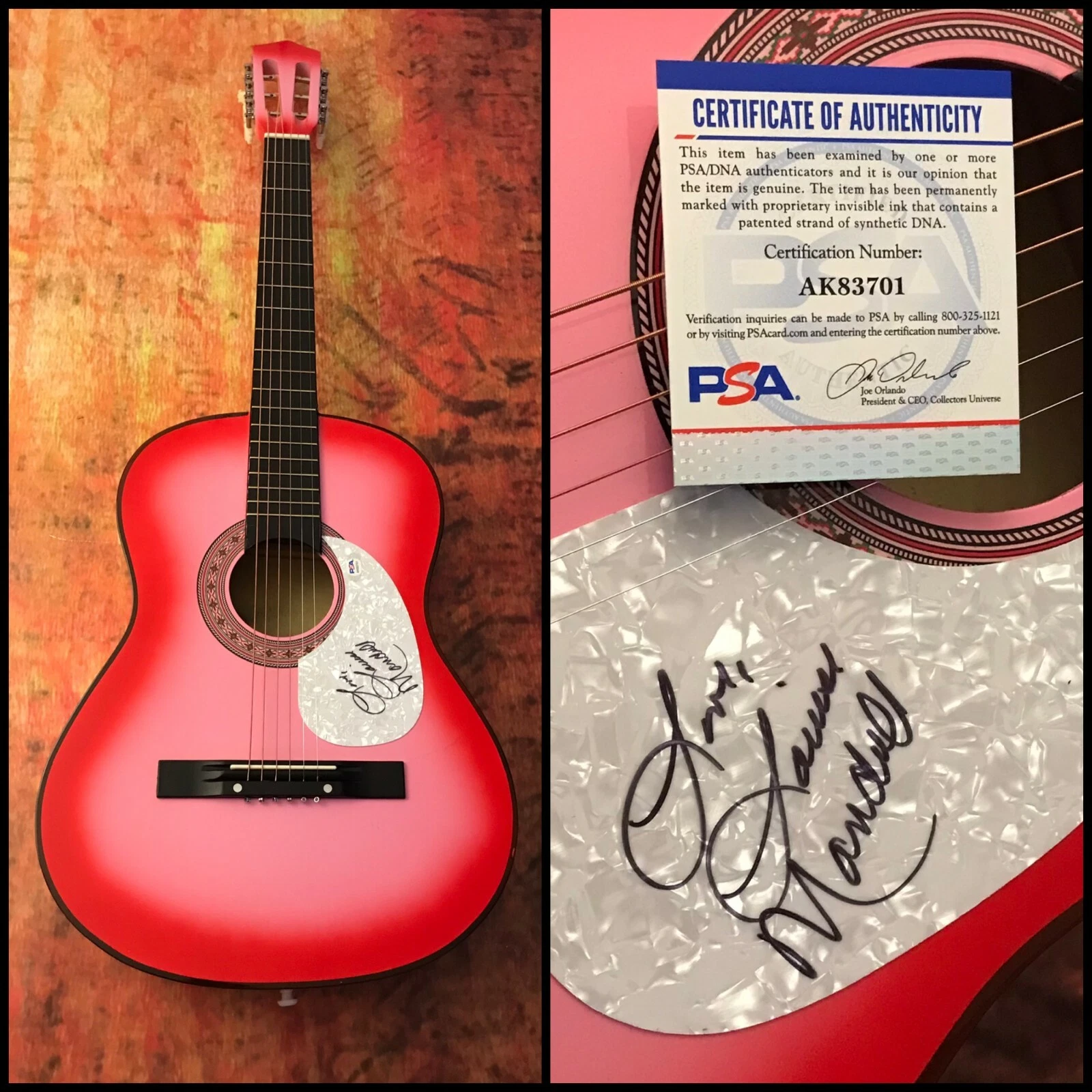 PSA Maybe My Baby Country  * LOUISE MANDRELL *  Signed Acoustic Guitar L1 COA
