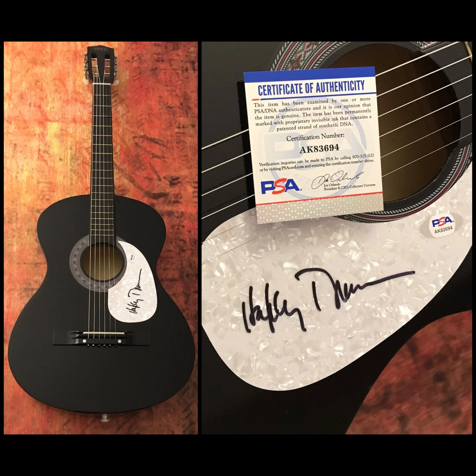 PSA American Stranger  * HAPPY TRAUM *  Signed Acoustic Guitar H4 COA