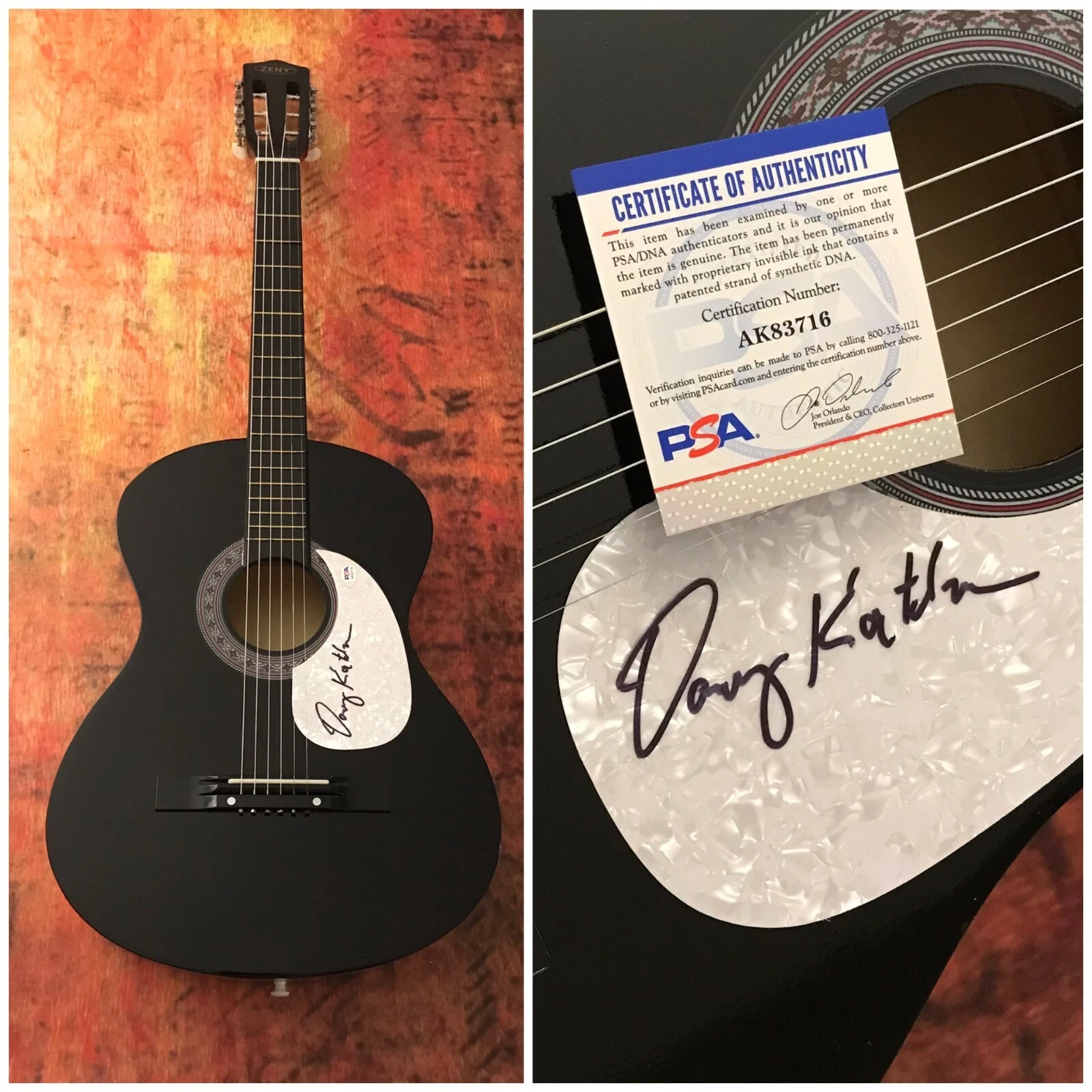 PSA Famous Song Writer  * DANNY KORTCHMAR *  Signed Acoustic Guitar D2 COA