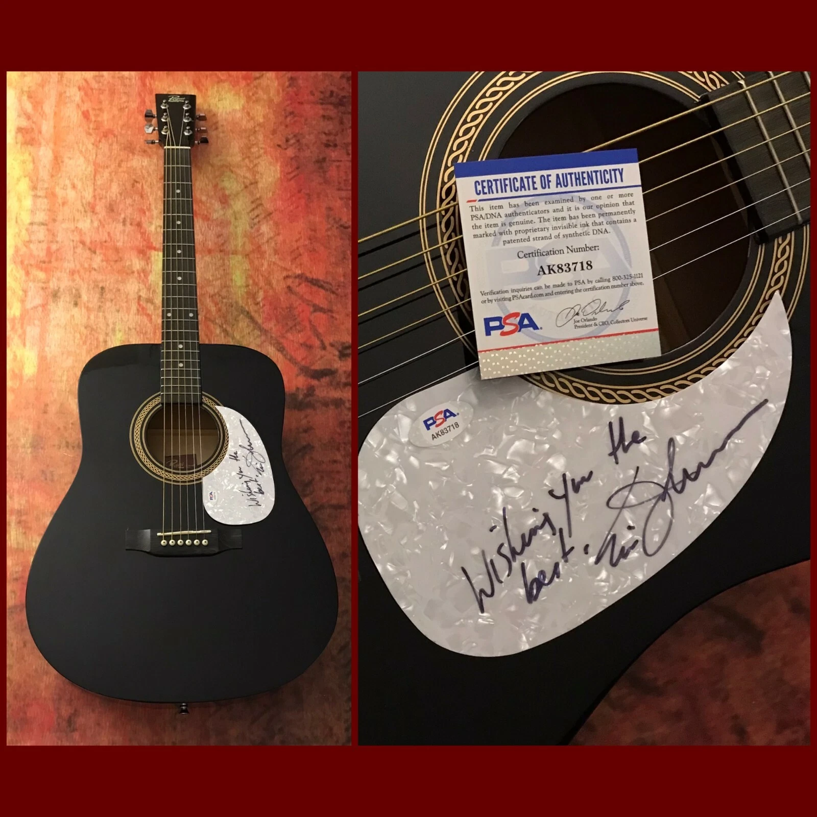 PSA Cliffs of Dover Guitarist  * ERIC JOHNSON *  Signed 41