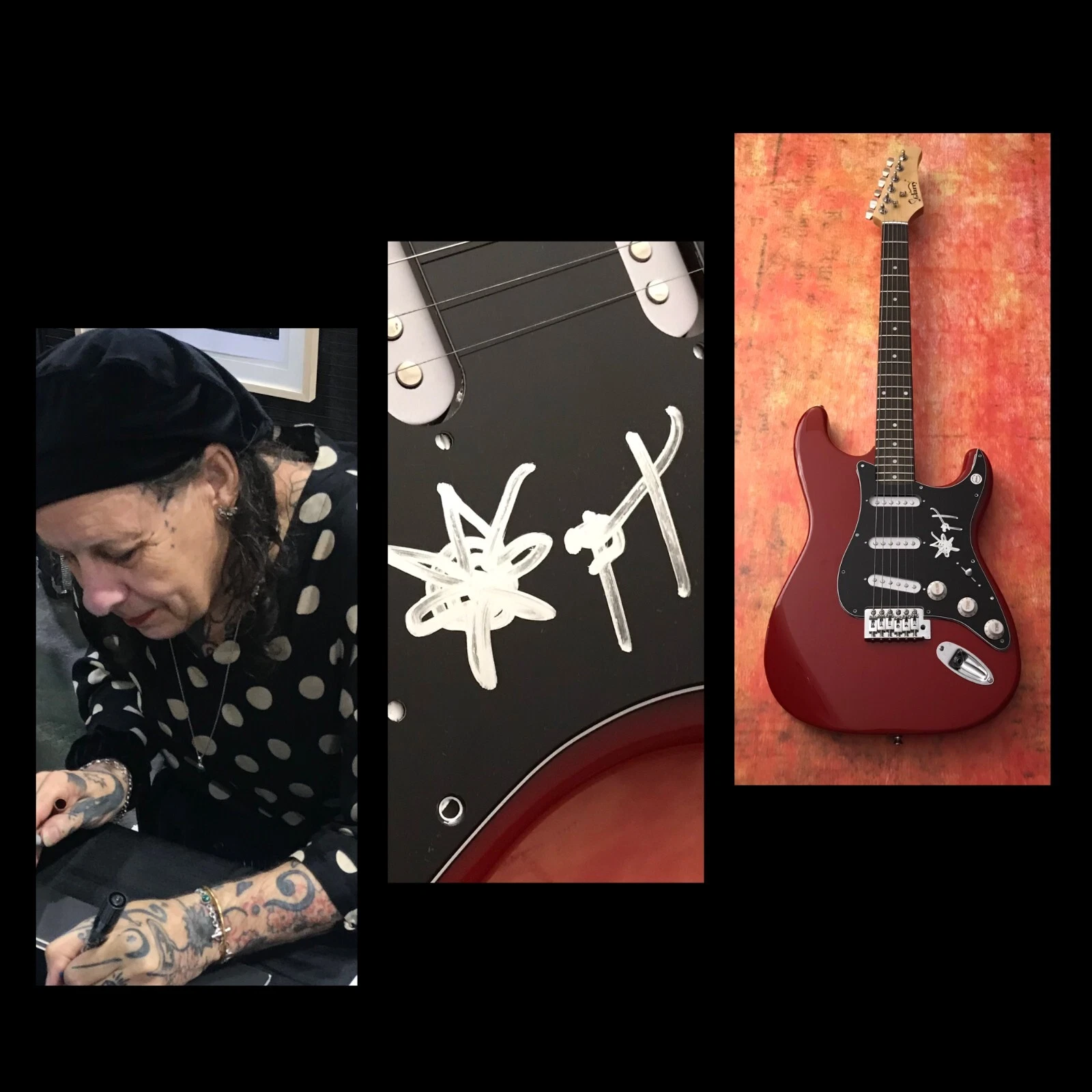 GFA The Cure Guitarist  * PEARL THOMPSON *  Signed Electric Guitar  PROOF COA