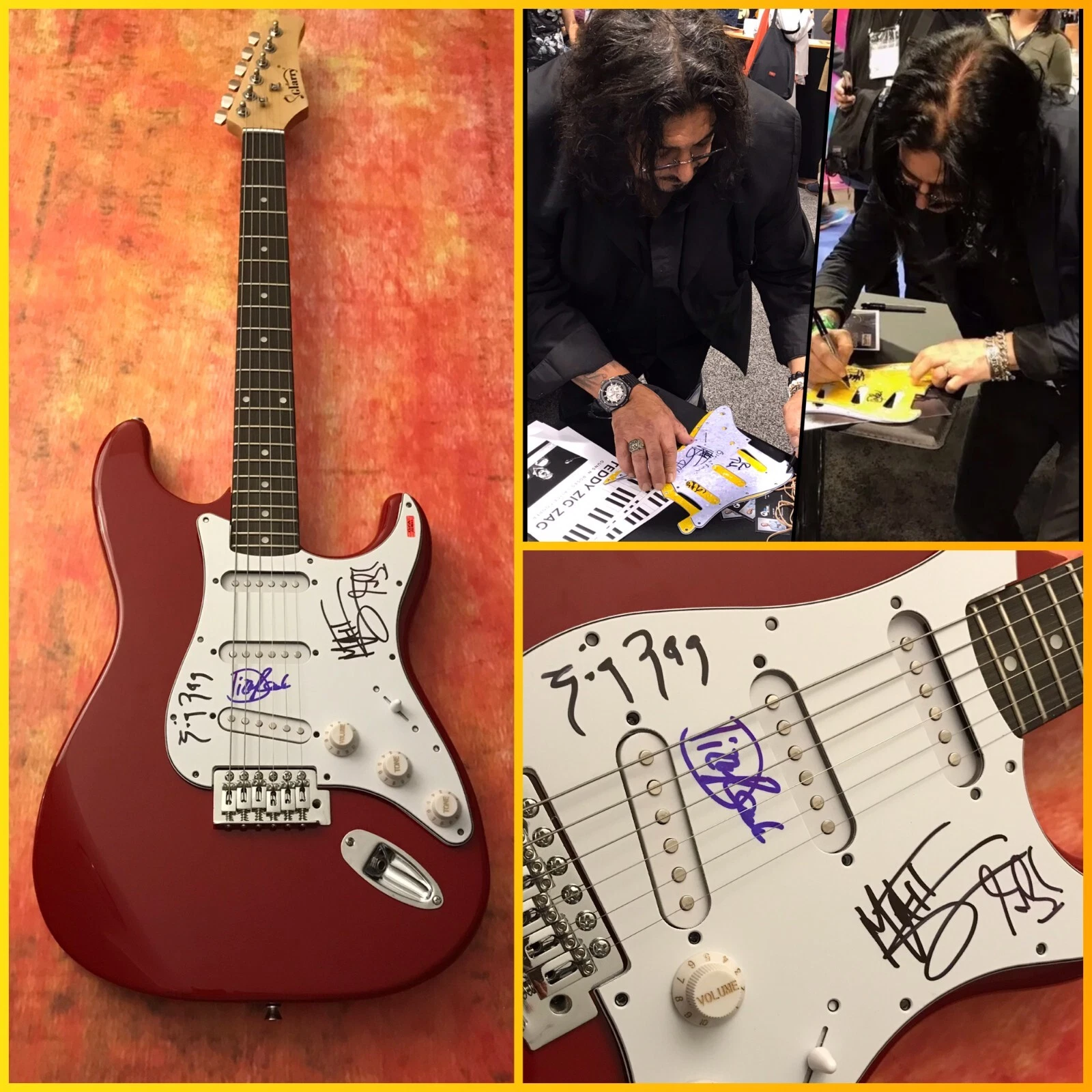 GFA Dizzy Teddy Gilby & Matt Sorum * GUNS N' ROSES *  Signed Electric Guitar COA