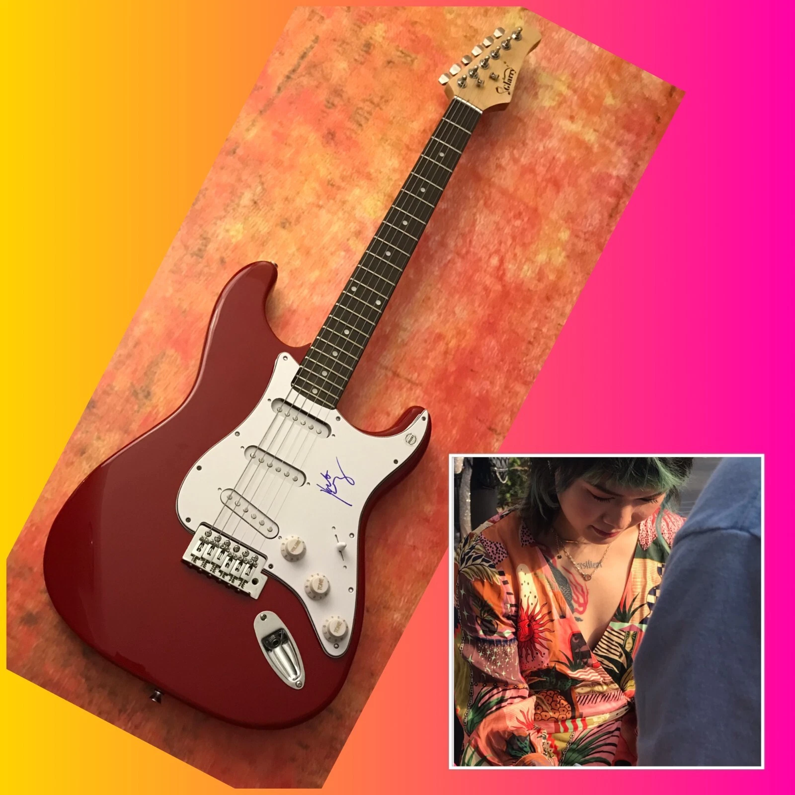 GFA  Covet Band Guitarist  * YVETTE YOUNG * Signed Electric Guitar PROOF Y3 COA