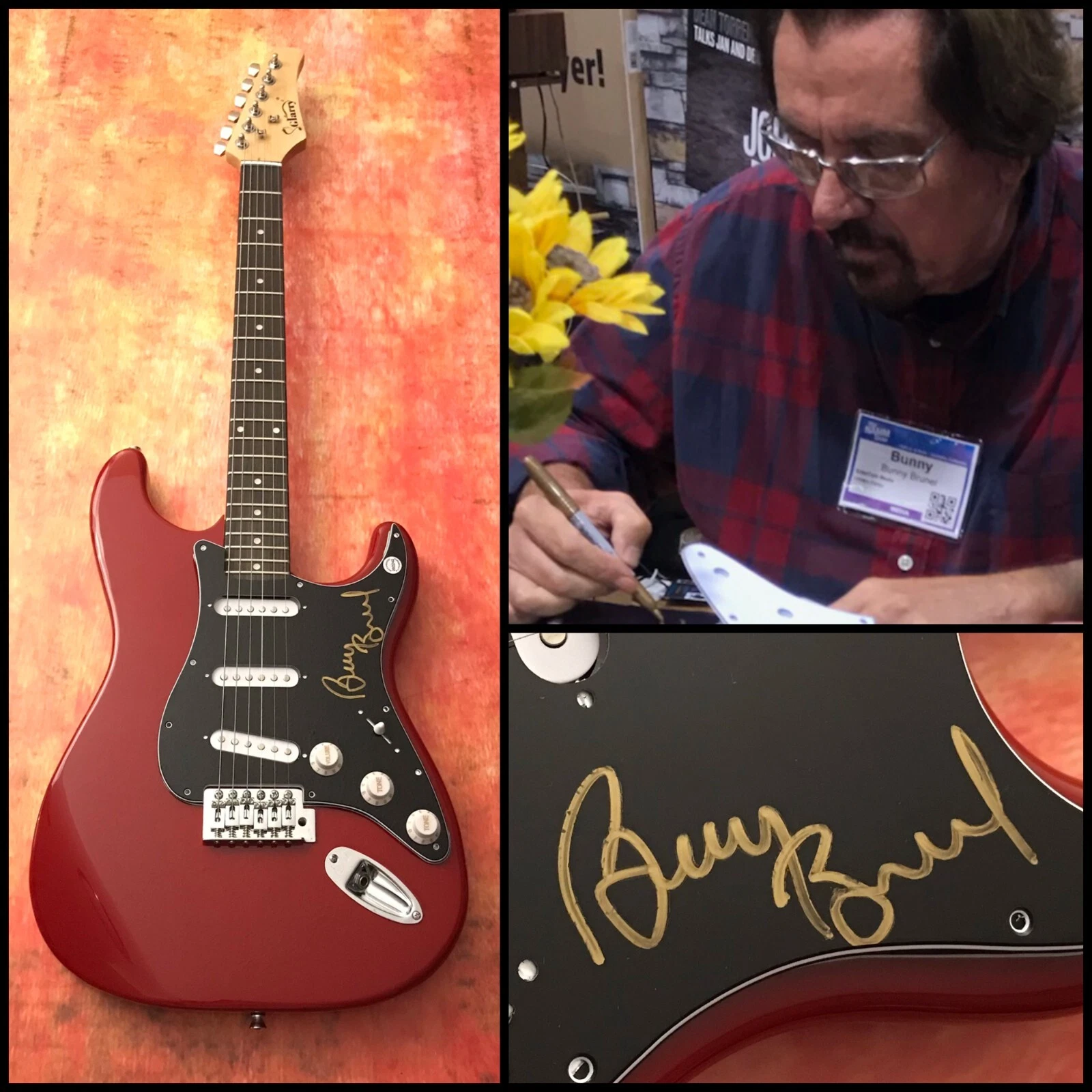 GFA  Chick Corea Bassist  * BUNNY BRUNEL *  Signed Electric Guitar PROOF B3 COA