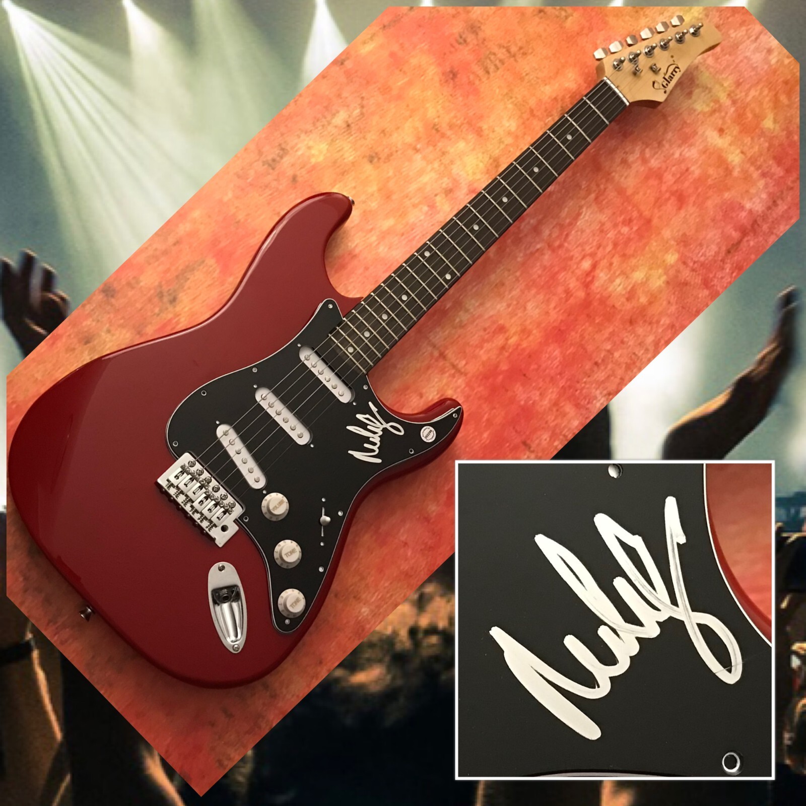 GFA L.A. Guns Guitarist  * MICK CRIPPS *  Signed Electric Guitar M3 COA