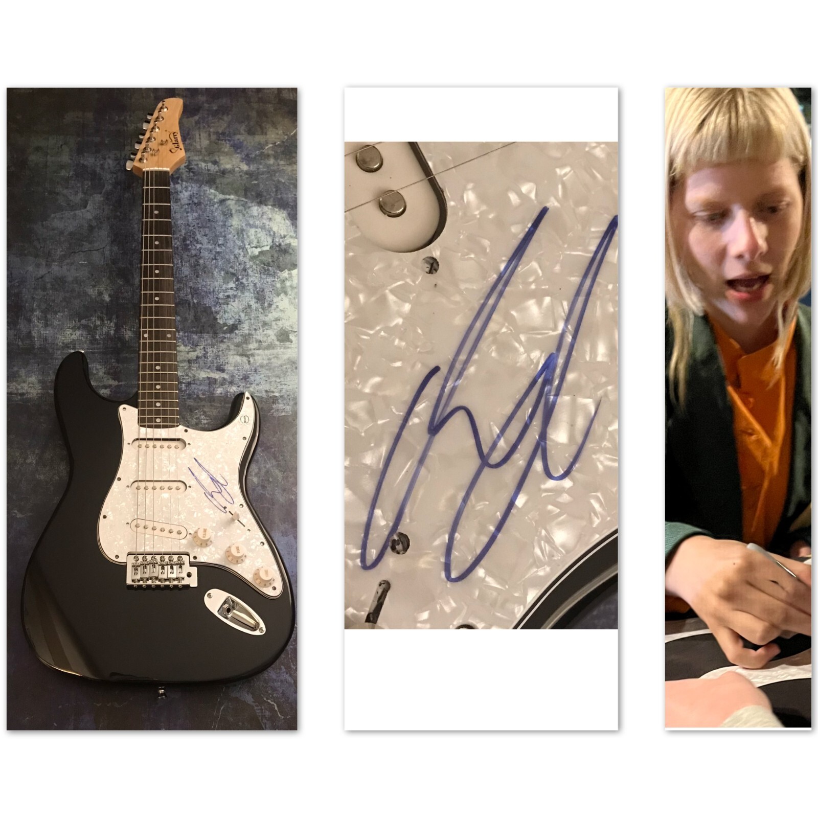 GFA Runaway Into the Unknown  * AURORA *  Signed Electric Guitar PROOF COA