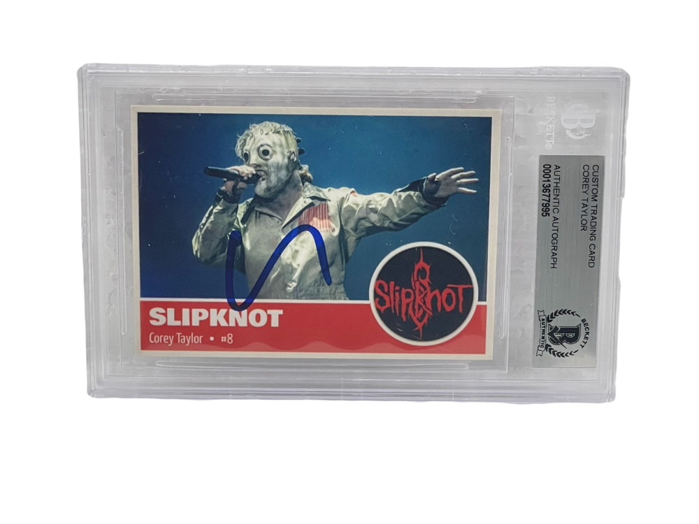 COREY TAYLOR SIGNED SLIPKNOT TRADING CARD AUTHENTIC AUTOGRAPH SLABBED BECKETT 2