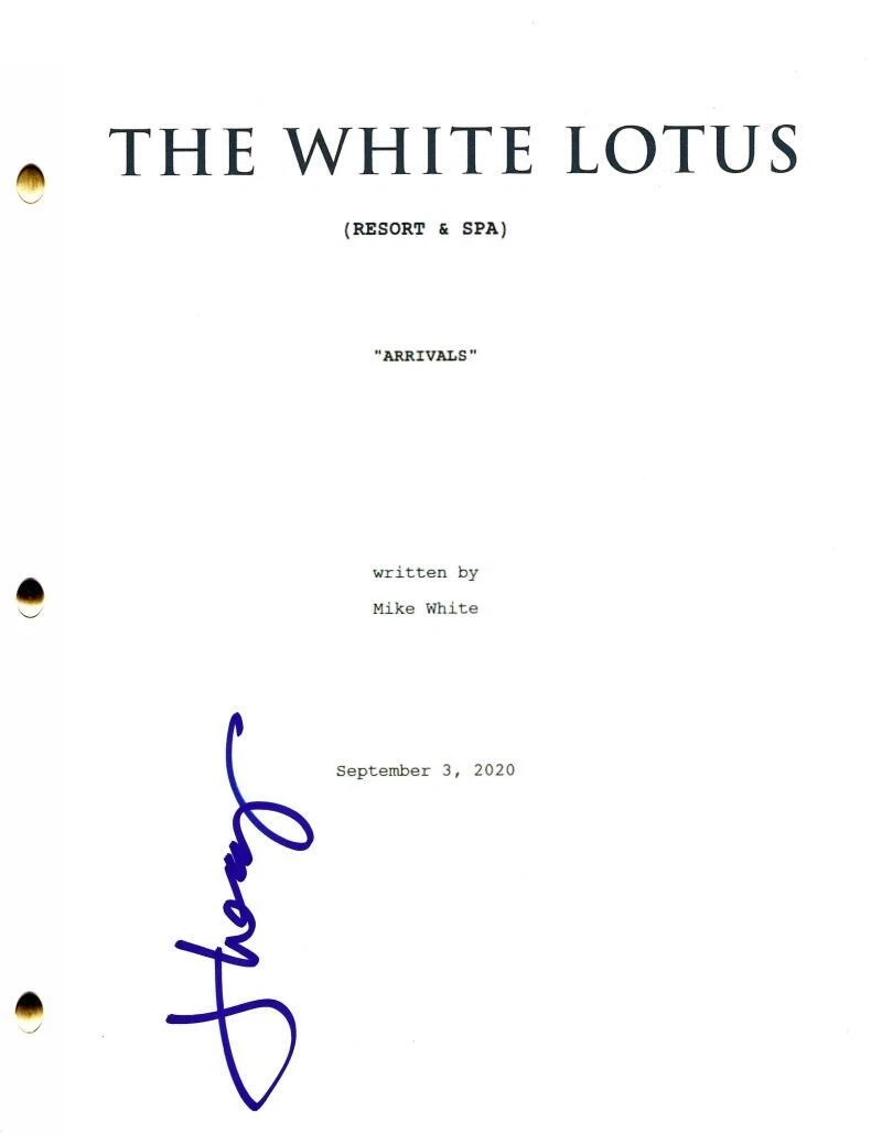 JAKE LACY SIGNED THE WHITE LOTUS PILOT SCRIPT AUTHENTIC AUTOGRAPH