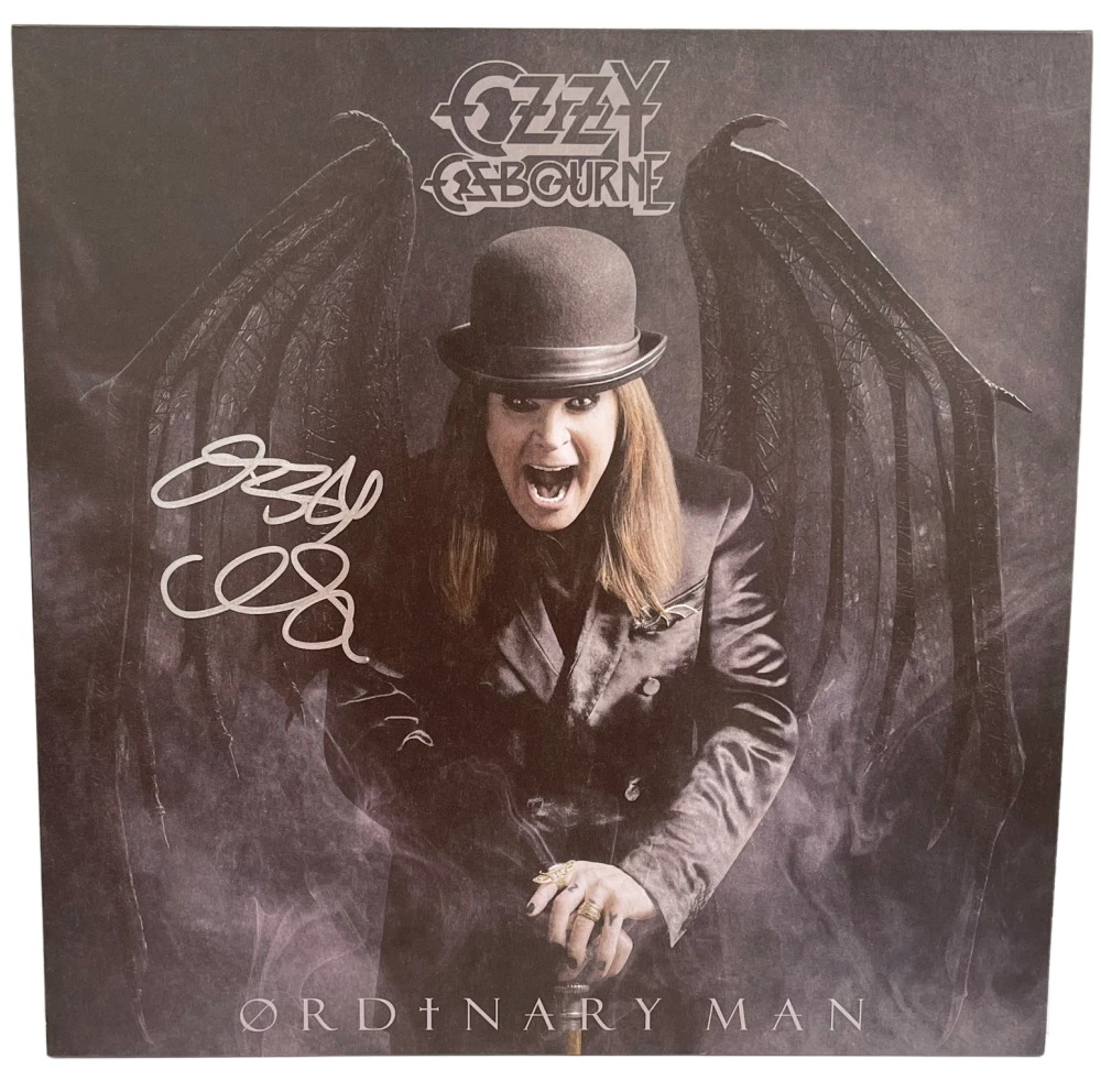 OZZY OSBOURNE ORDINARY MAN SIGNED VINYL ALBUM AUTOGRAPH BECKETT WITNESS HOLO 1