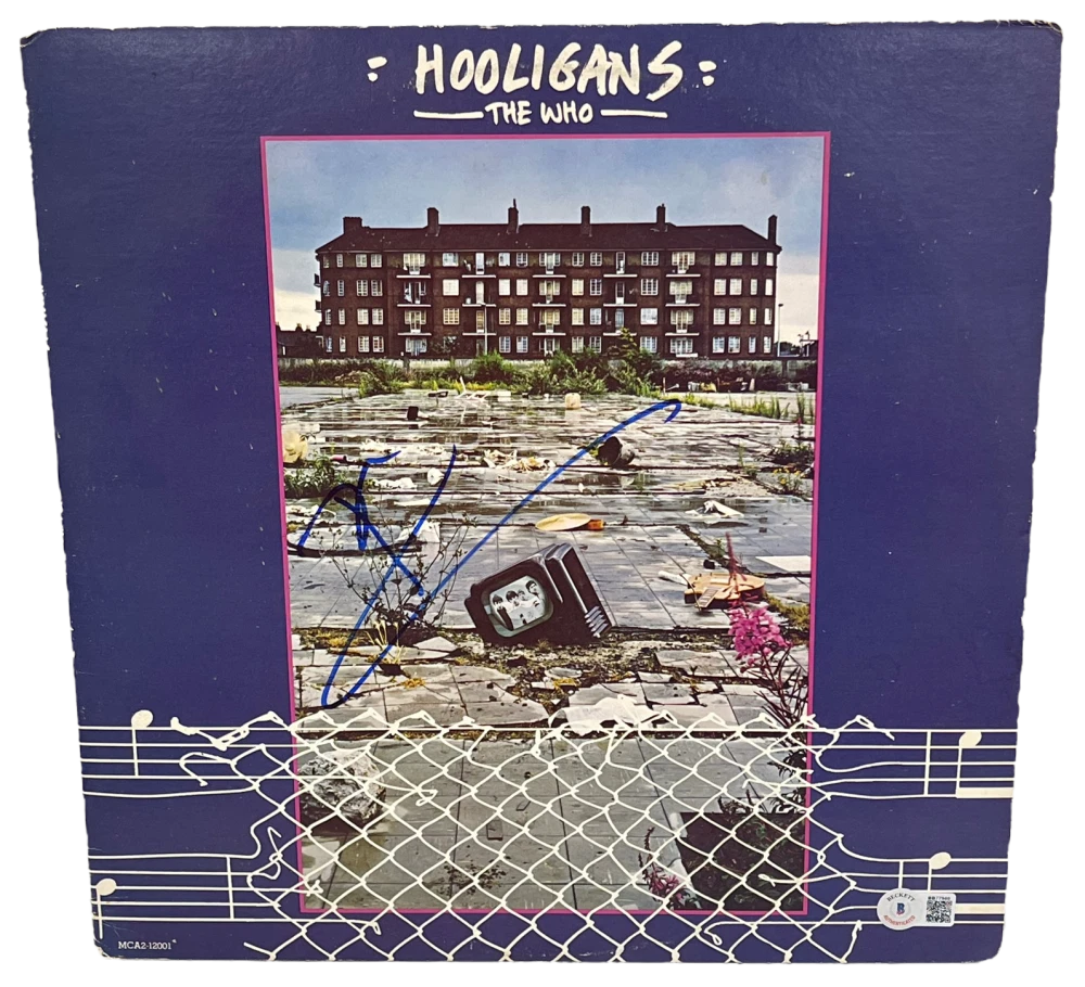 PETE TOWNSHEND SIGNED HOOLIGANS ALBUM VINYL AUTHENTIC AUTOGRAPH BECKETT