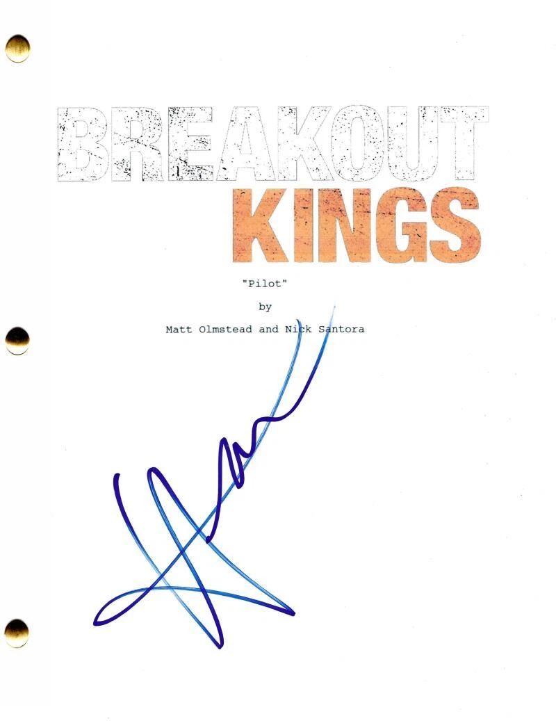 SERINDA SWAN SIGNED BREAKOUT KINGS PILOT SCRIPT AUTHENTIC AUTOGRAPH PTS COA