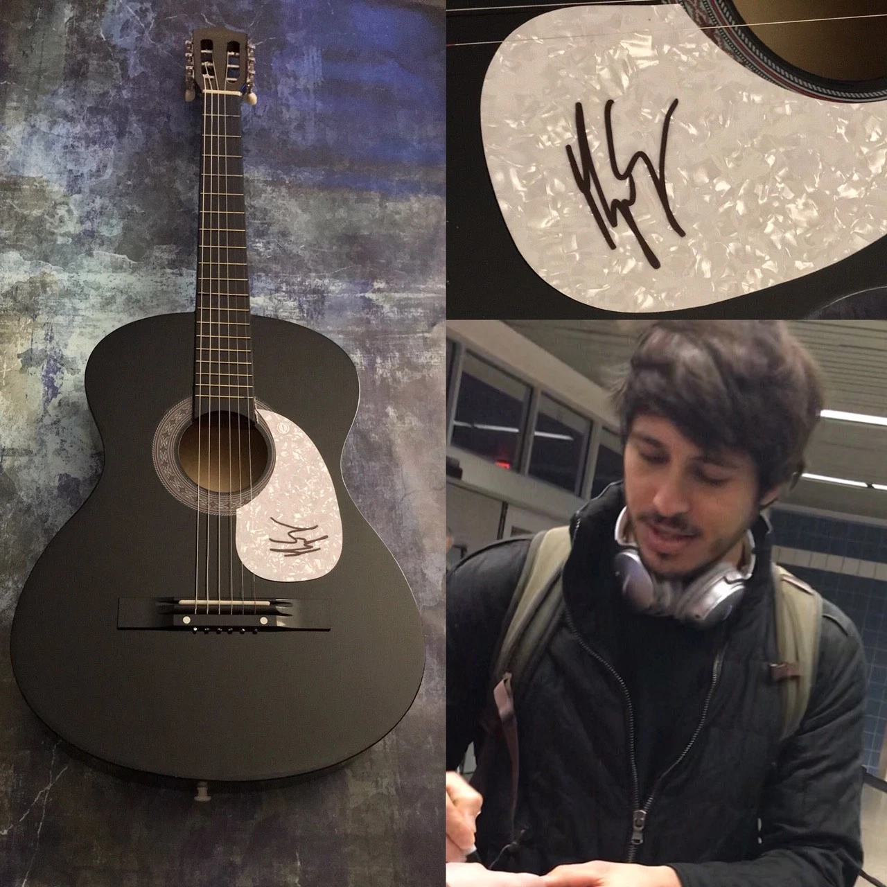 GFA Kiss Somebody * MORGAN EVANS * Signed Autograph Acoustic Guitar PROOF M2 COA