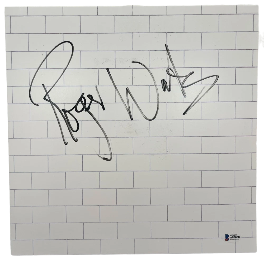 ROGER WATERS SIGNED PINK FLOYD THE WALL ALBUM VINYL AUTHENTIC AUTOGRAPH BECKETT