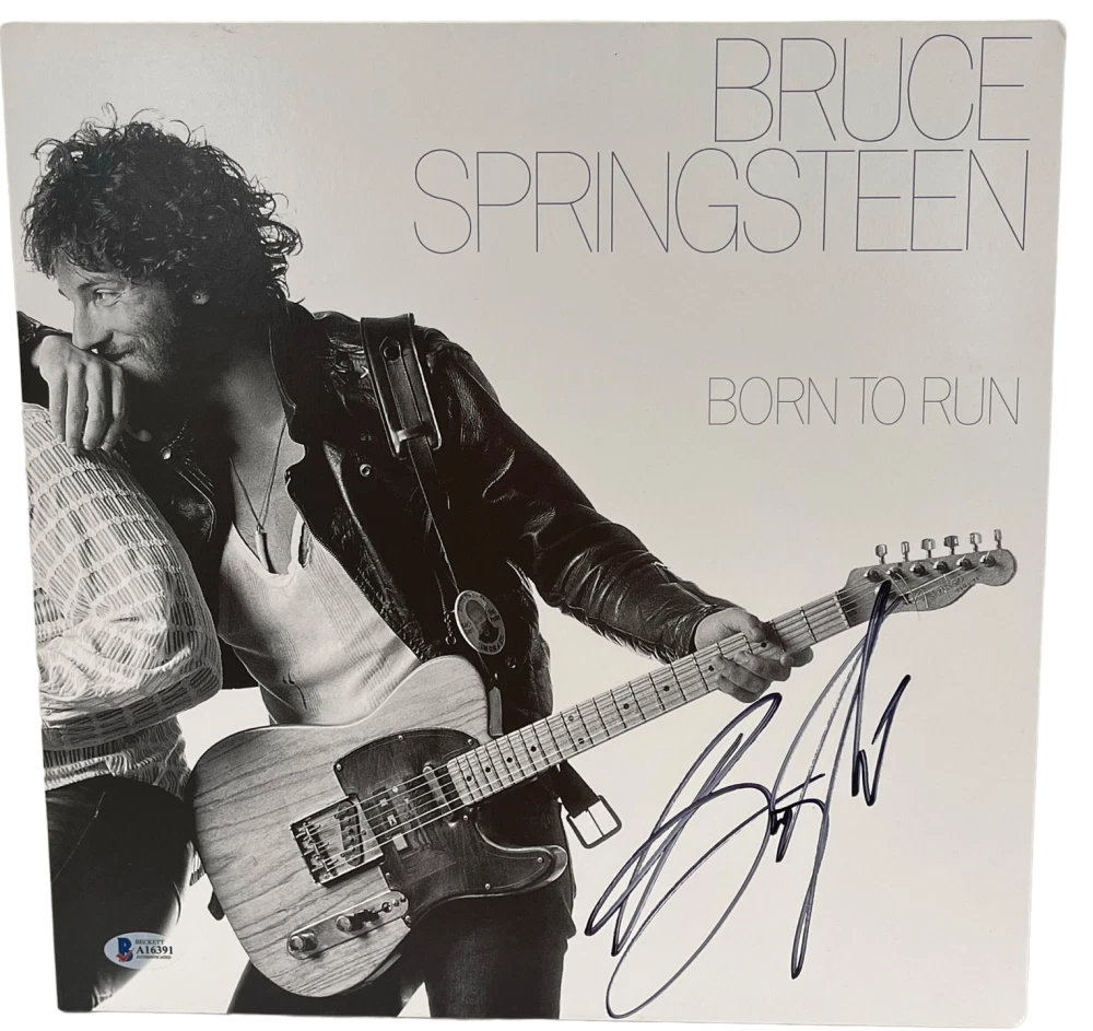 BRUCE SPRINGSTEEN SIGNED BORN TO RUN ALBUM VINYL AUTHENTIC AUTOGRAPH BECKETT LOA