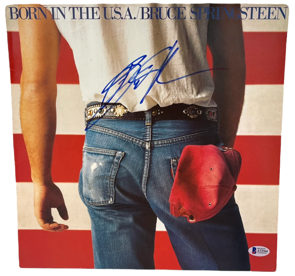 BRUCE SPRINGSTEEN SIGNED BORN IN THE USA ALBUM VINYL AUTHENTIC AUTOGRAPH BECKETT
