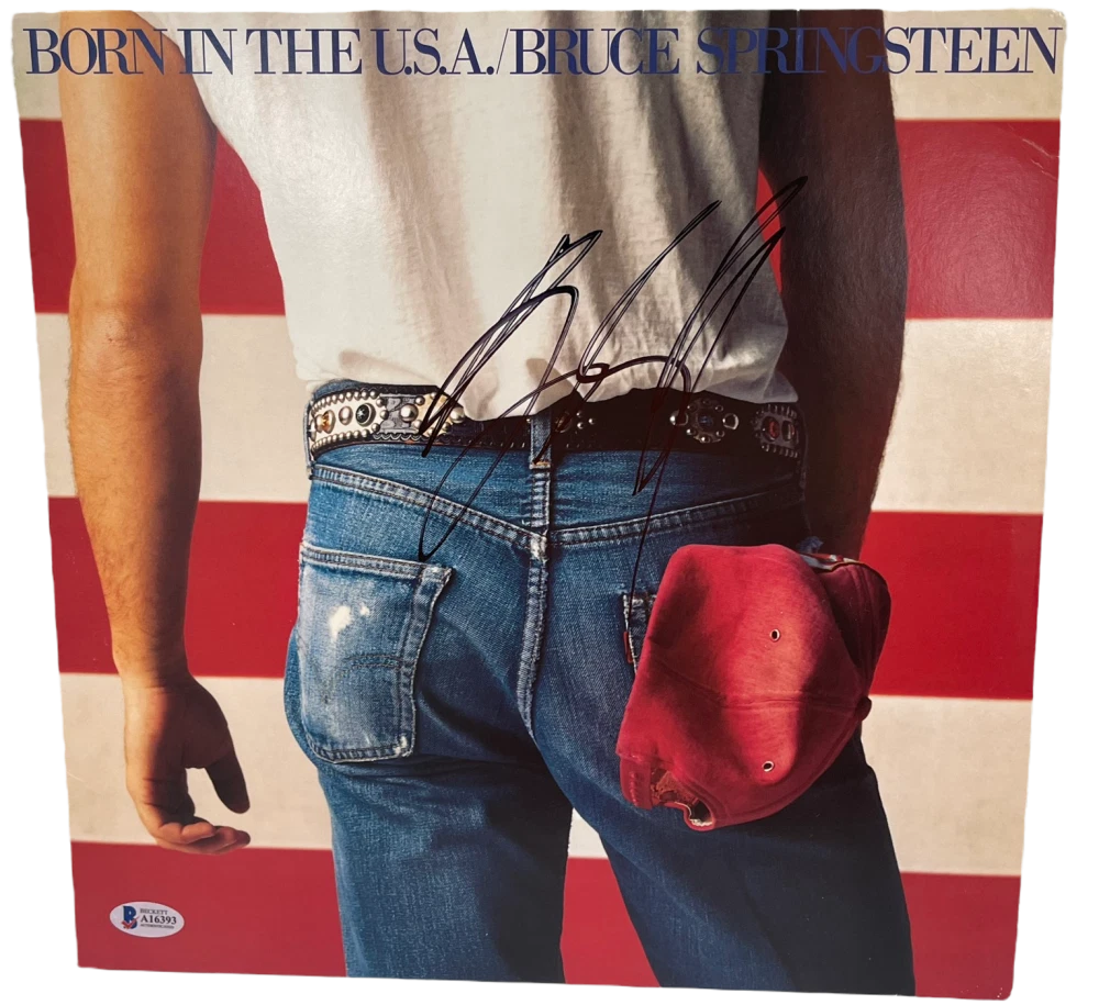 BRUCE SPRINGSTEEN SIGNED BORN IN THE USA ALBUM VINYL AUTHENTIC AUTOGRAPH BECKETT
