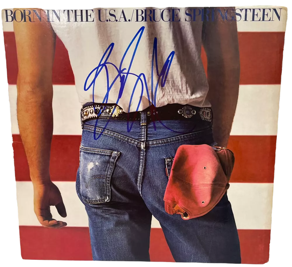 BRUCE SPRINGSTEEN SIGNED BORN IN THE USA ALBUM VINYL AUTHENTIC AUTOGRAPH PSA