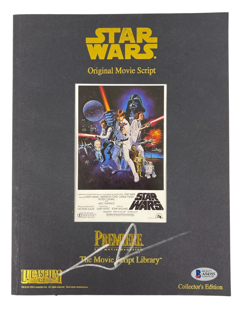 GEORGE LUCAS SIGNED SIGNED STAR WARS SCRIPT AUTHENTIC AUTOGRAPH BECKETT LOA