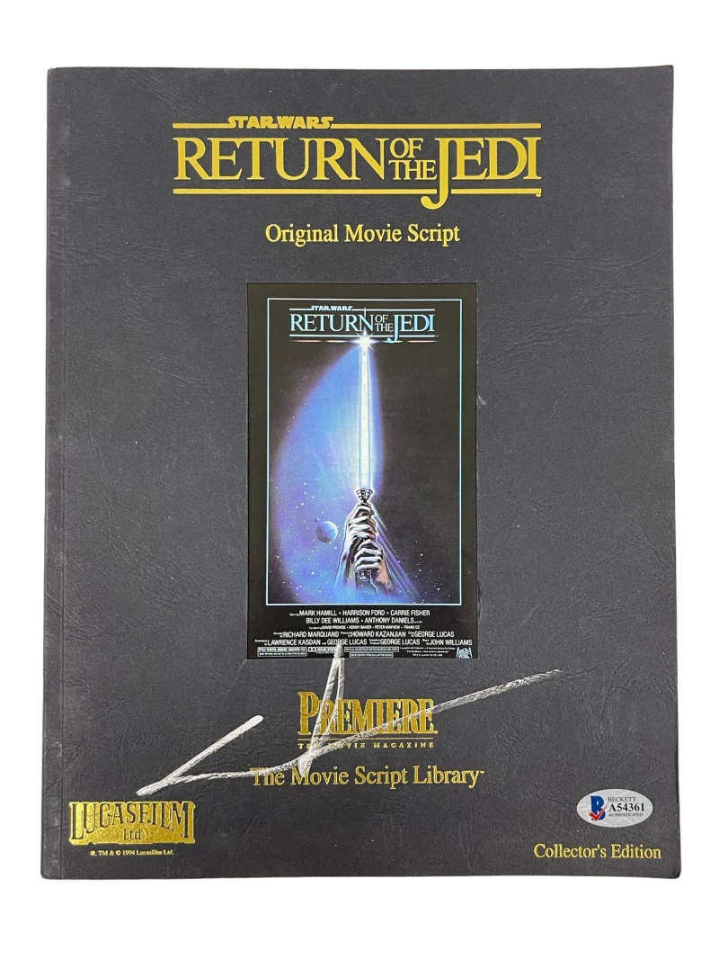 GEORGE LUCAS SIGNED SIGNED STAR WARS THE RETURN OF THE JEDI SCRIPT AUTO ...