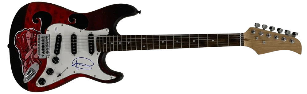 ADAM LEVINE SIGNED MAROON 5 FULL SIZE ELECTRIC GUITAR HAND PAINTED AUTOGRAPH JSA COLLECTIBLE MEMORABILIA