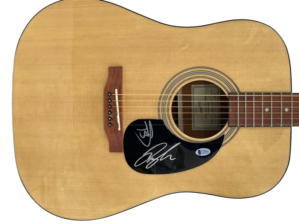 FLORIDA GEORGIA LINE SIGNED FULL SIZE ACOUSTIC GUITAR EPIPHONE AUTOGRAPH BECKETT