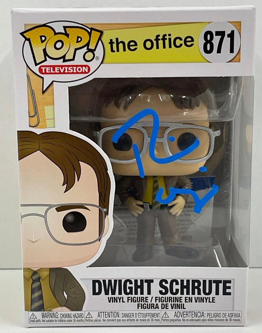 RAINN WILSON DWIGHT SCHRUTE SIGNED THE OFFICE FUNKO FIGURE 871 BECKETT COA 11