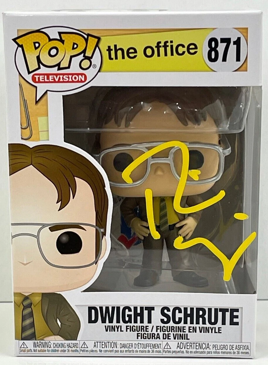 RAINN WILSON DWIGHT SCHRUTE SIGNED THE OFFICE FUNKO FIGURE 871 BECKETT COA 87