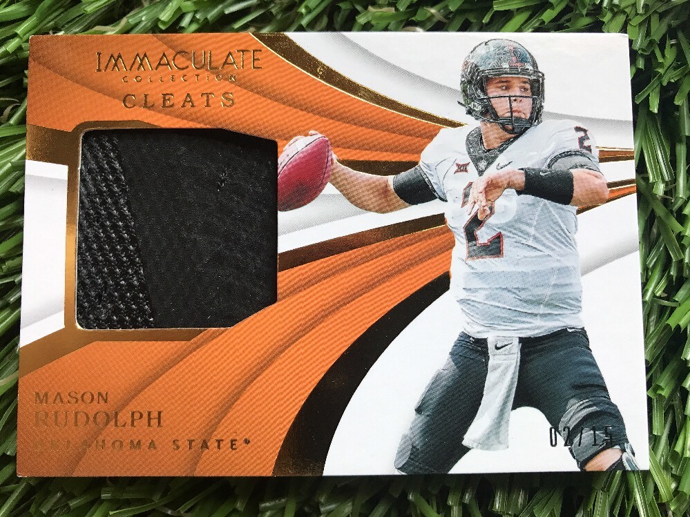 Mason Rudolph 2018 Immaculate Worn VAPO Cleat 2/15 EBAY 1/1 JERSEY NUMBERED