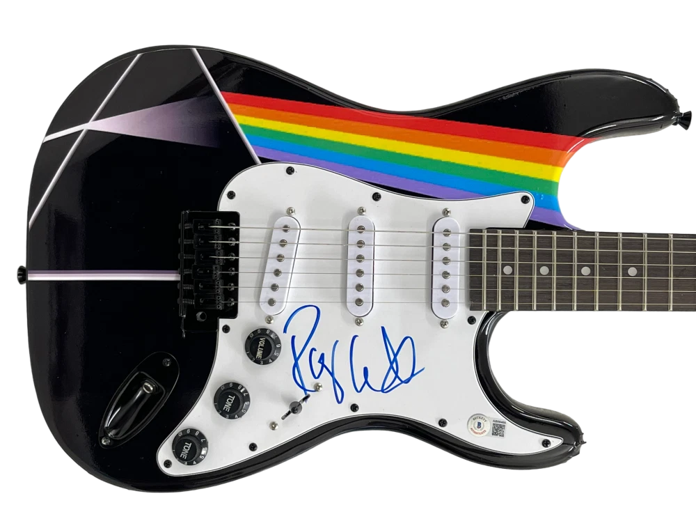 ROGER WATERS PINK FLOYD SIGNED CUSTOM GUITAR AUTHENTIC AUTOGRAPH BECKETT LOA